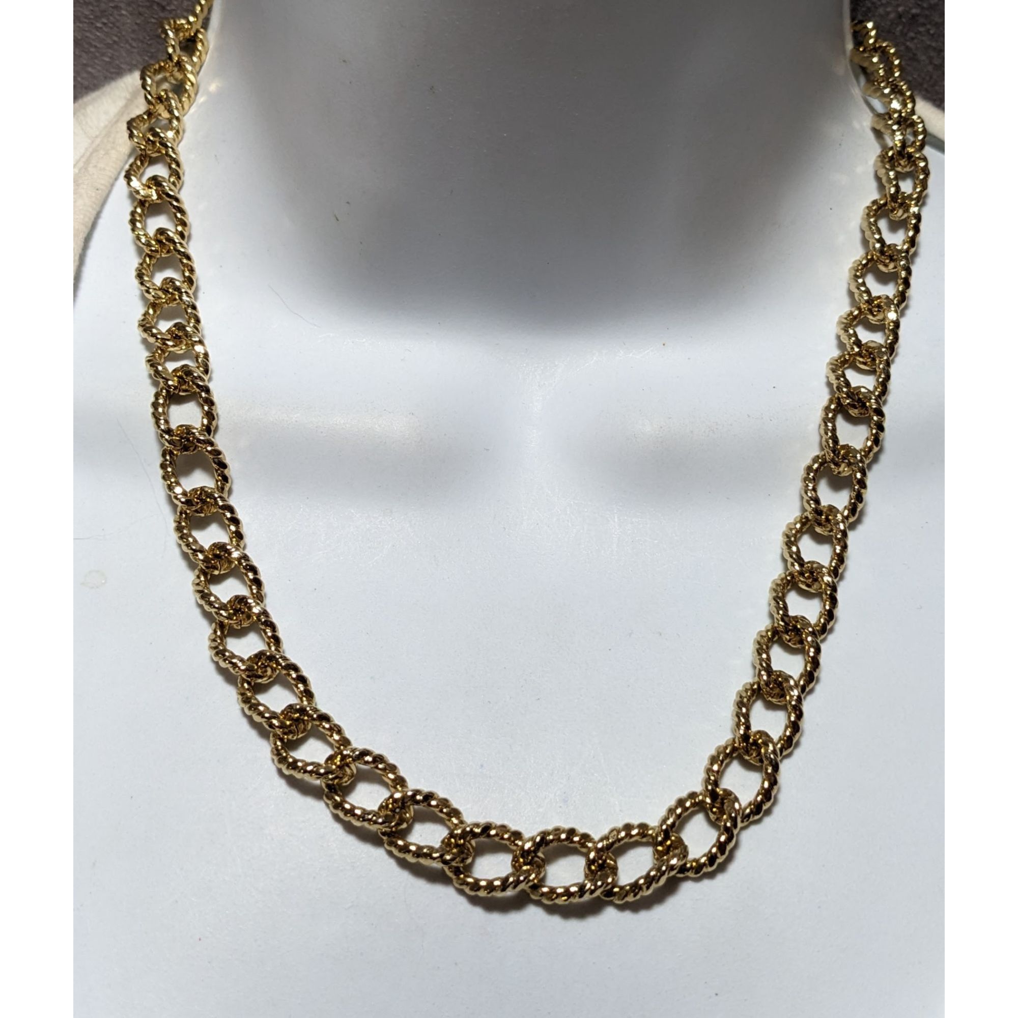 Other Bright Gold Textured Link Toggle Necklace Size ONE SIZE - 3 Thumbnail