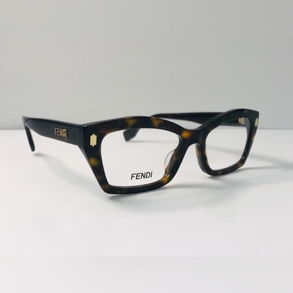 Fendi New- 💯 - Authentic FENDI FE50038I 052 Brown Havana eyeglass Size ONE SIZE - 6 Thumbnail