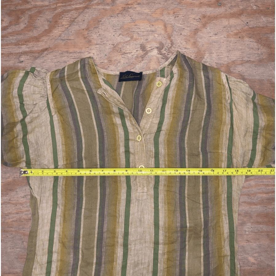 Other Luisa Spagnoli Linen Italian Dress in Neutral Stripes, Size Size M / US 6-8 / IT 42-44 - 7 Thumbnail