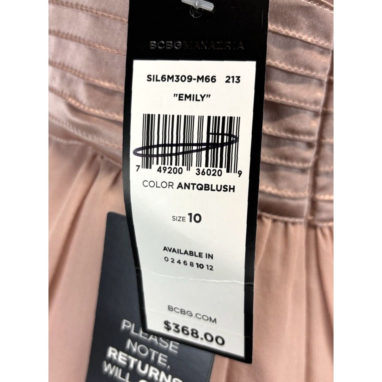 Bcbgmaxazria BCBG MAXAZRIA Emily Rosette Dress Women's Size 10 Blush Pink Silk Chiffon Cocktail Party Size L / US 10 / IT 46 - 8 Thumbnail