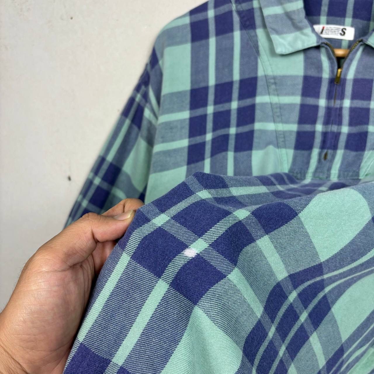 Issey Miyake Issey Miyake I.S. Sport Plaid Half Zip Flannel Shirt Vtg Size US L / EU 52-54 / 3 - 8 Thumbnail