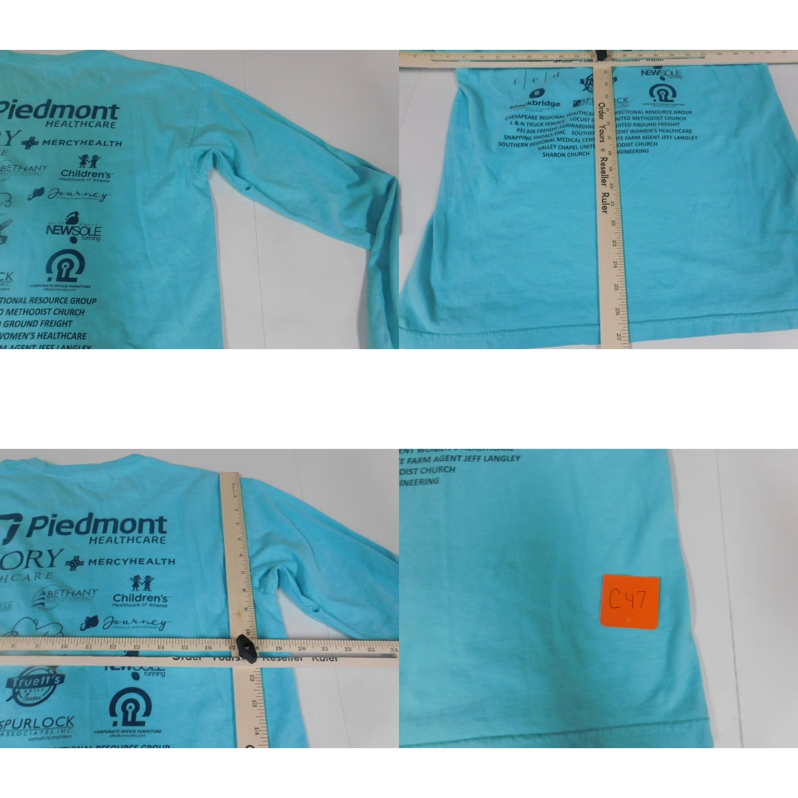 Comfort Colors Comfort Colors Mens Shirt M Blue Long Sleeve Crew Neck Logo Cotton Size US M / EU 48-50 / 2 - 8 Thumbnail