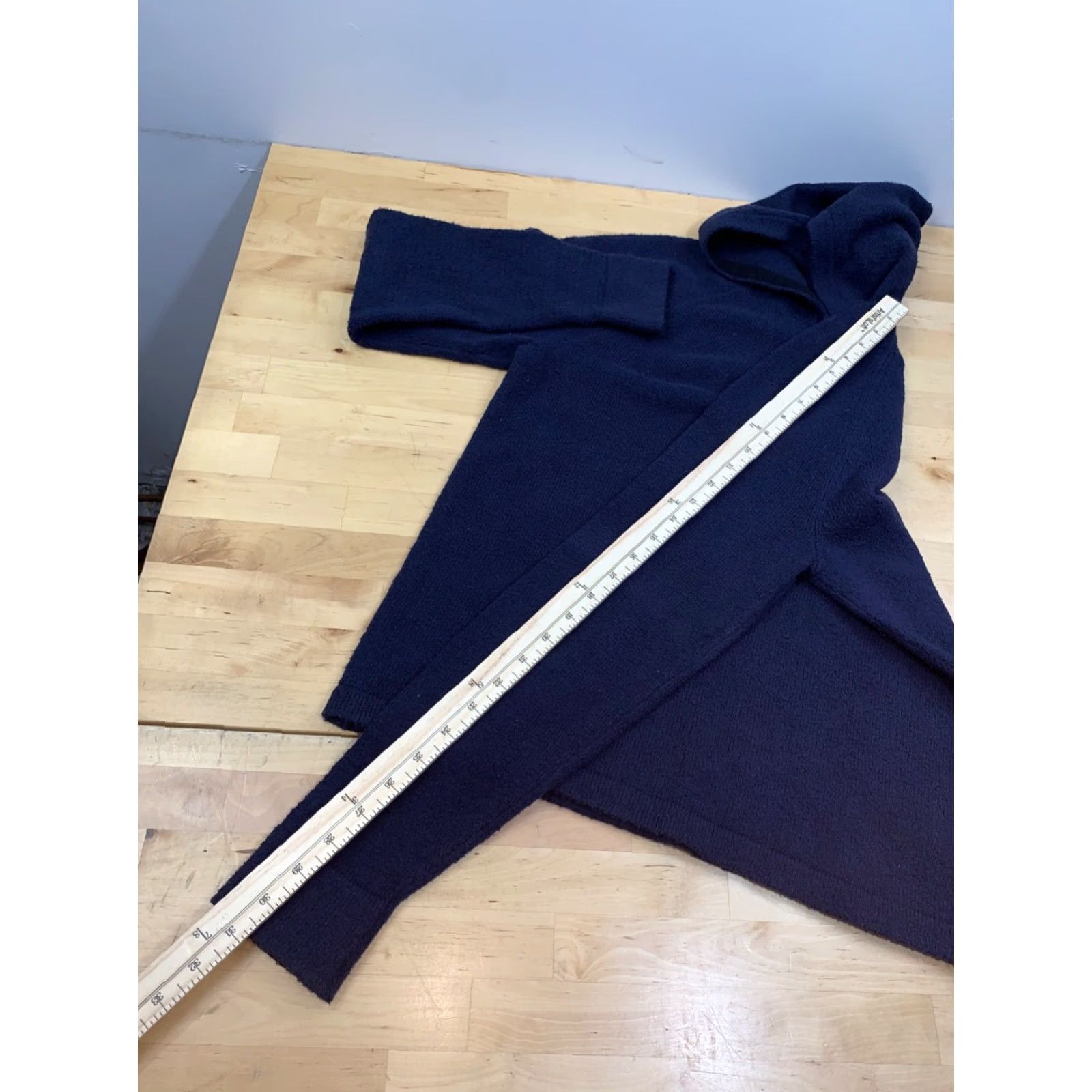 James Perse James Perse Cropped Cotton Jersey Hoodie Womens 2 Navy Blue Pullover 10017 Size XS / US 0-2 / IT 36-38 - 6 Thumbnail