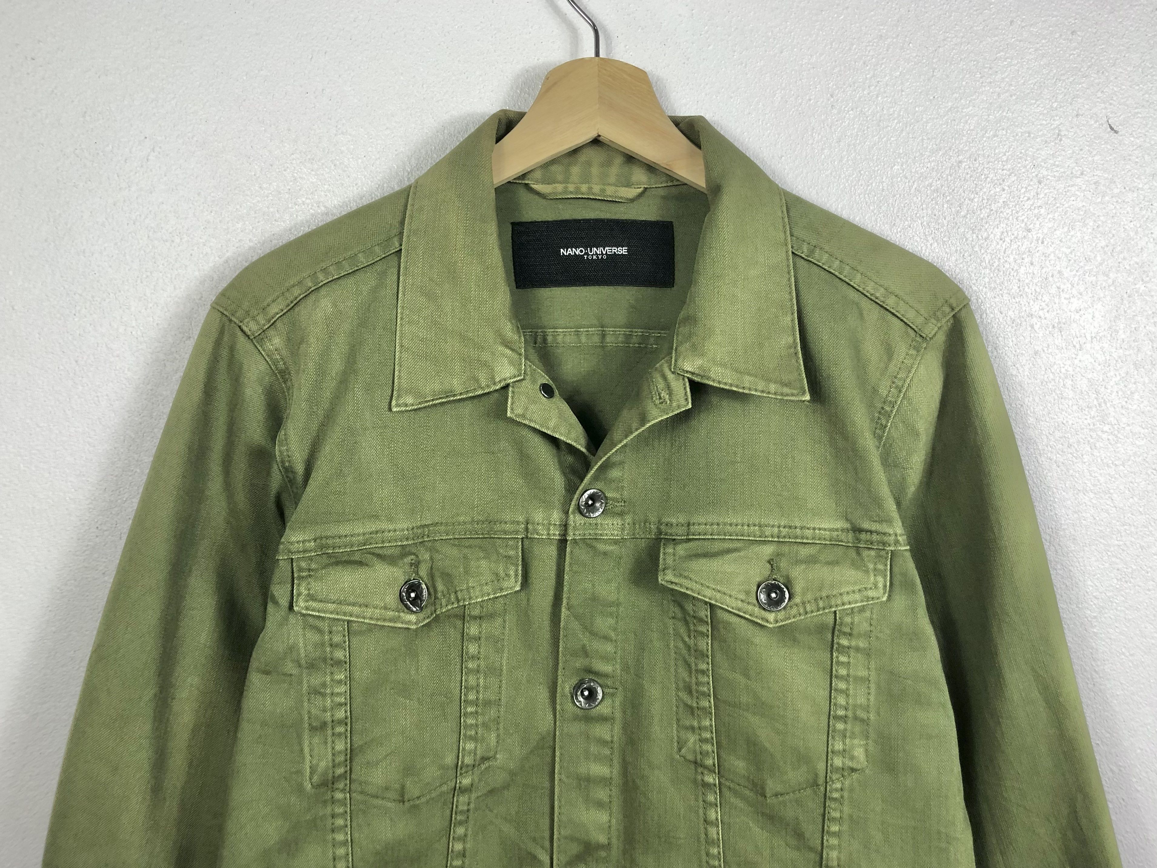 NANO universe Rare Nano Universe Japan Denim Military Button Jacket Size US M / EU 48-50 / 2 - 2 Thumbnail