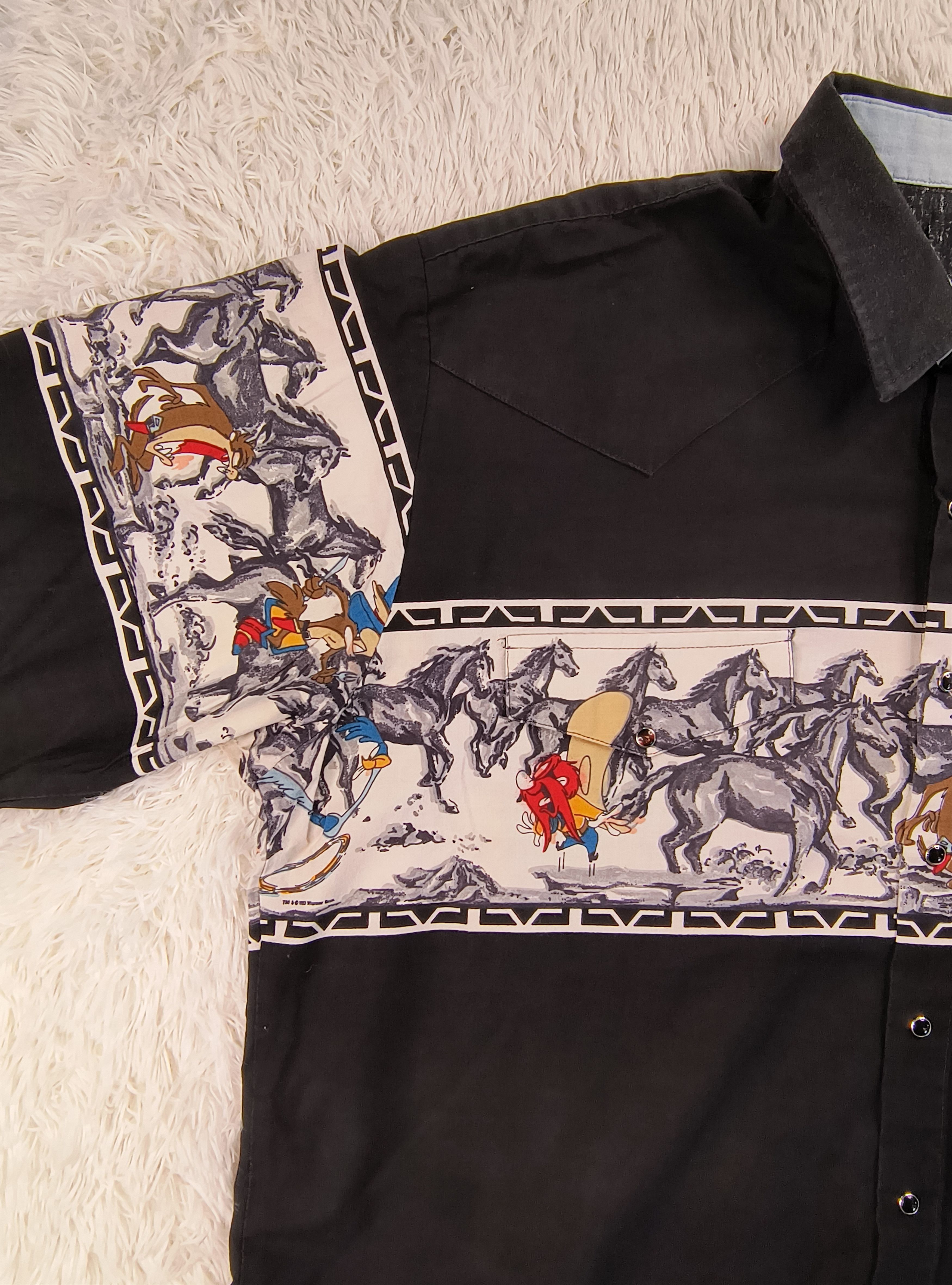 Vintage Vintage western Looney Tunes 1993 button up LS shirt Size US XXL / EU 58 / 5 - 4 Thumbnail