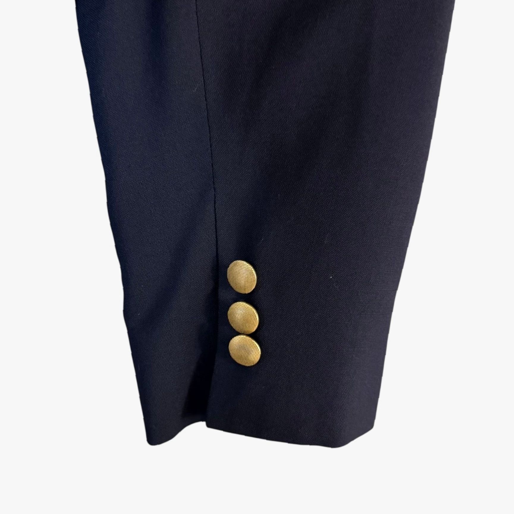Lands' End VINTAGE Lands' End Blazer Jacket Women's 100% Wool Navy Blue Gold Button Single-Breasted Size 4R Adult Womens Size S / US 4 / IT 40 - 7 Thumbnail