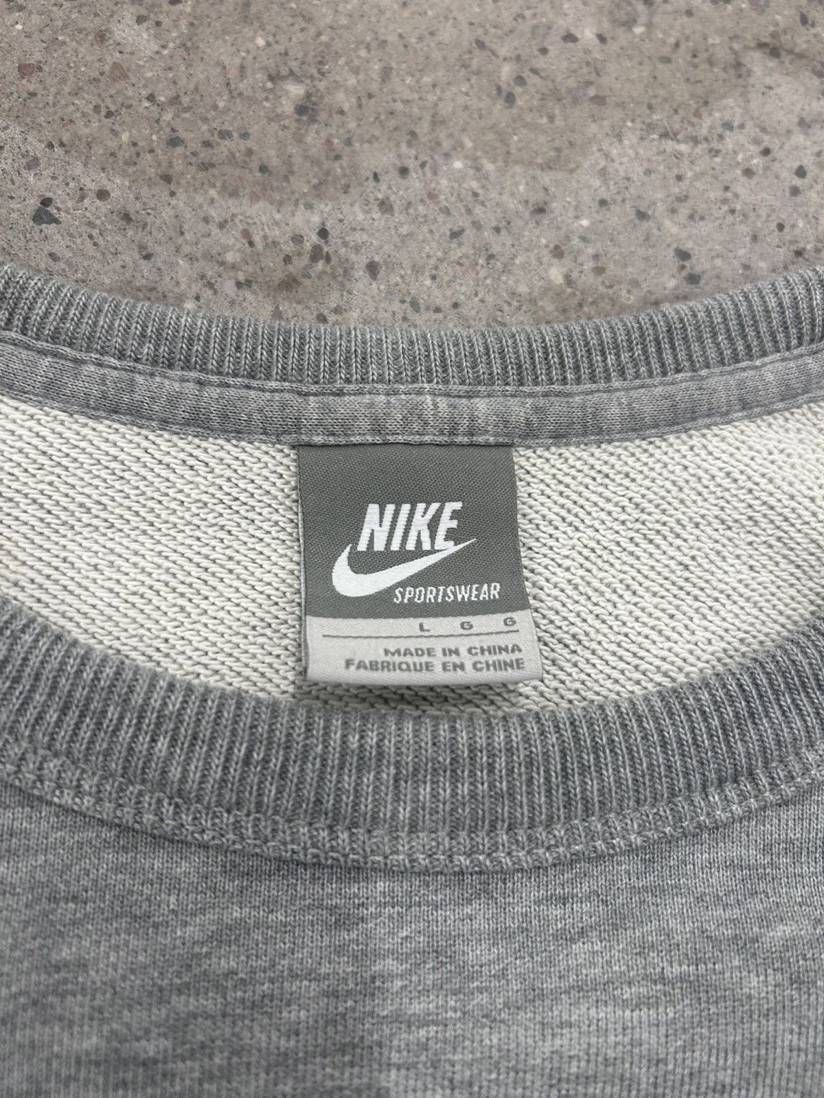 Vintage Vintage Nike Distressed Grey sweatshirt Size US L / EU 52-54 / 3 - 3 Thumbnail
