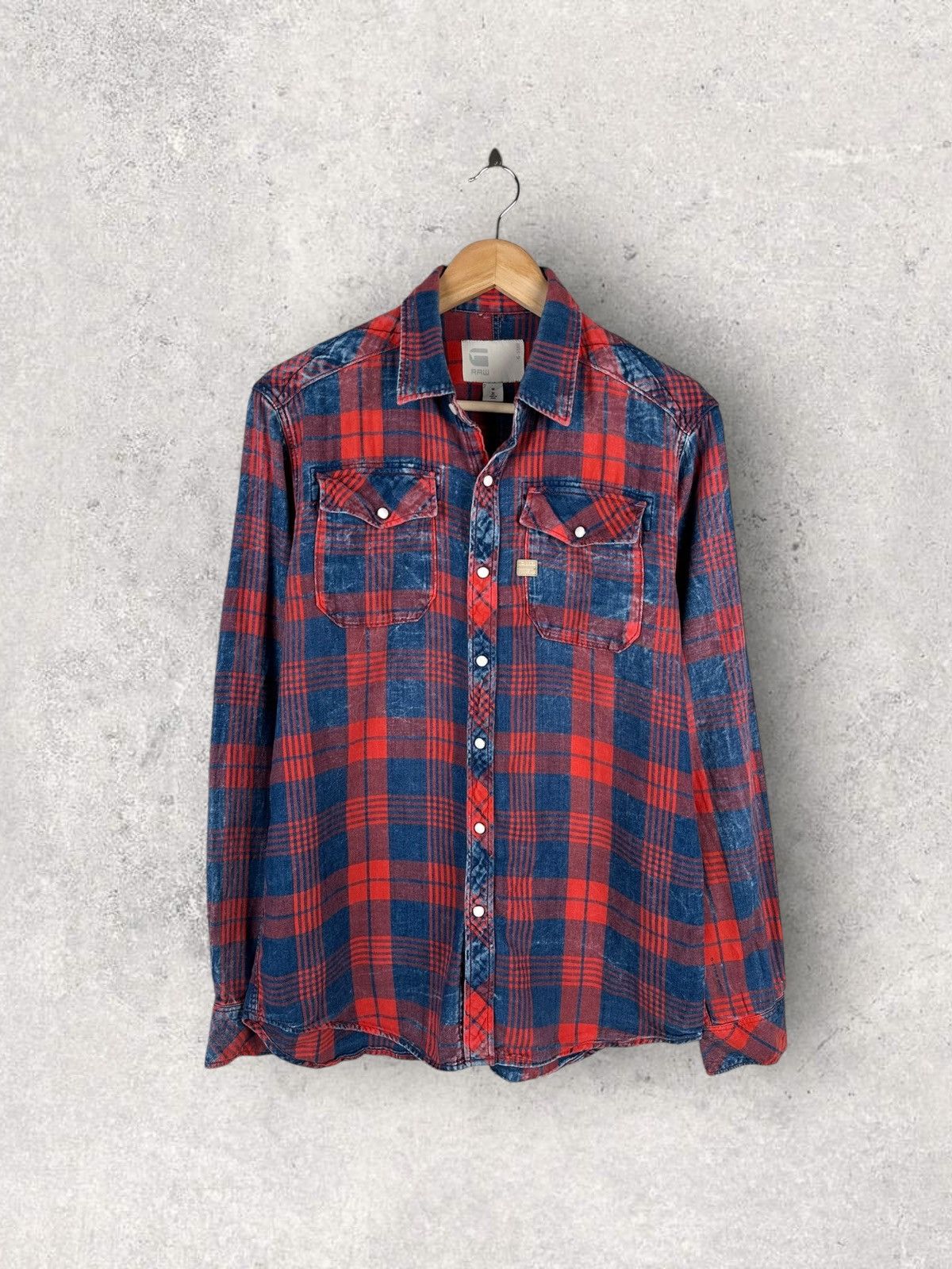 G-Star G-star Raw Landoh Flannel Shirt Long Sleeve Button Up Size US M / EU 48-50 / 2 - 1 Thumbnail