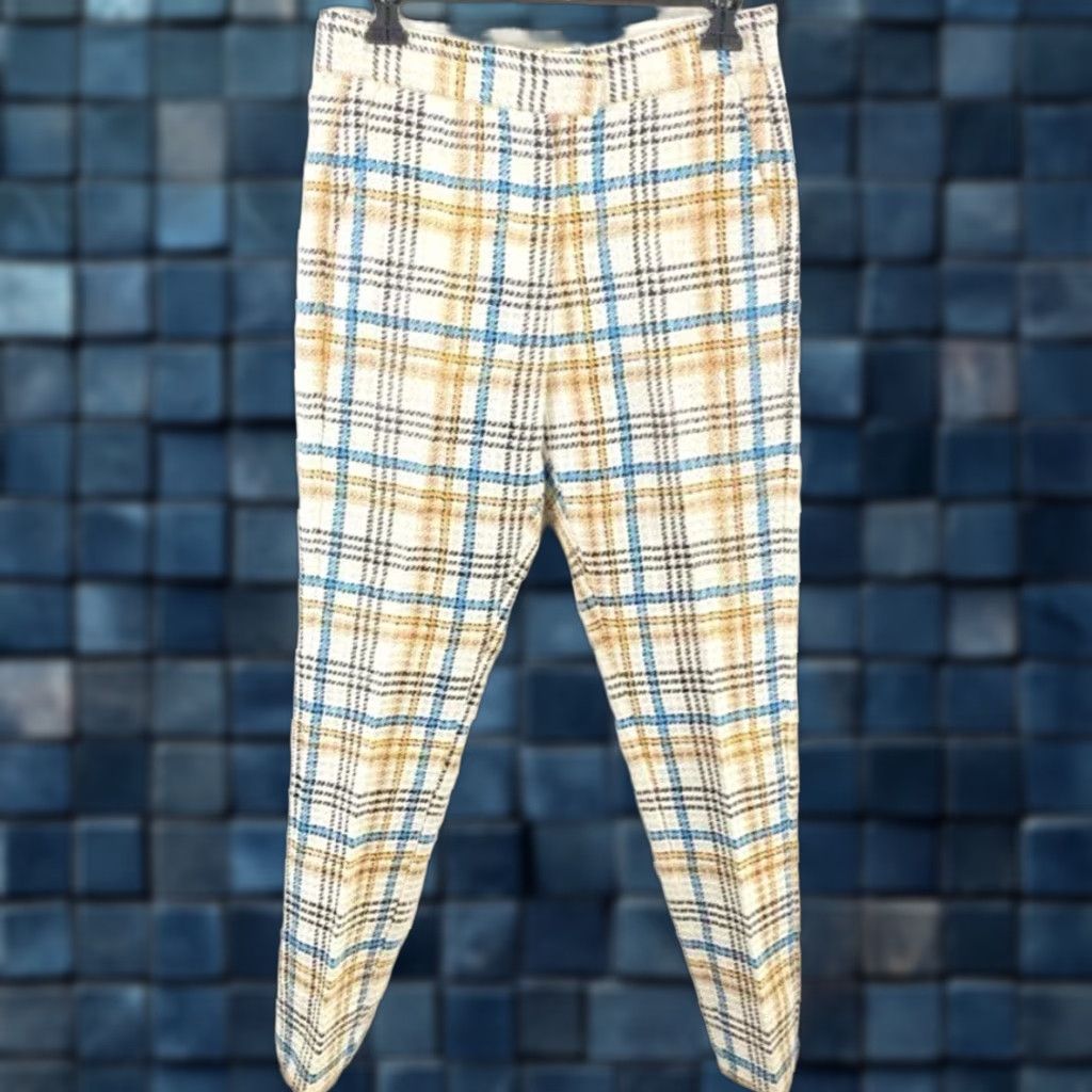 MSGM MSGM Milano Women Pants Beige Multicolor Plaid Stripe Dress Pants 42 US 14 Mens, Womens Size 28" / US 6 / IT 42 - 1 Thumbnail