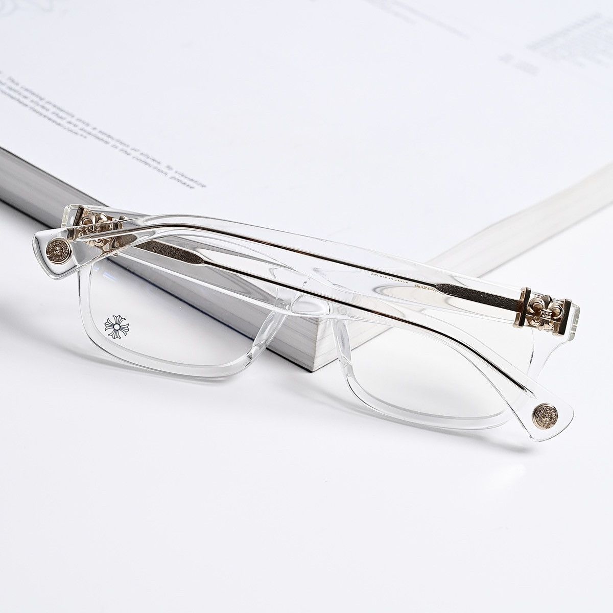 Chrome Hearts CHROME HEARTS GITTIN ANY ?-A CRYSTAL 18K GOLD PLATED GLASSES Size ONE SIZE - 10 Thumbnail