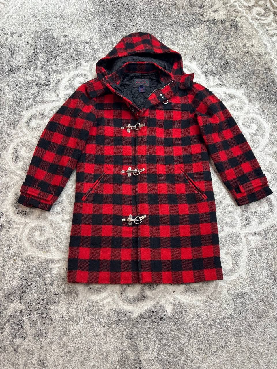 Ralph Lauren Vintage Ralph Lauren Buffalo Check Fireman Coat USA Made Size US XS / EU 42 / 0 - 4 Thumbnail