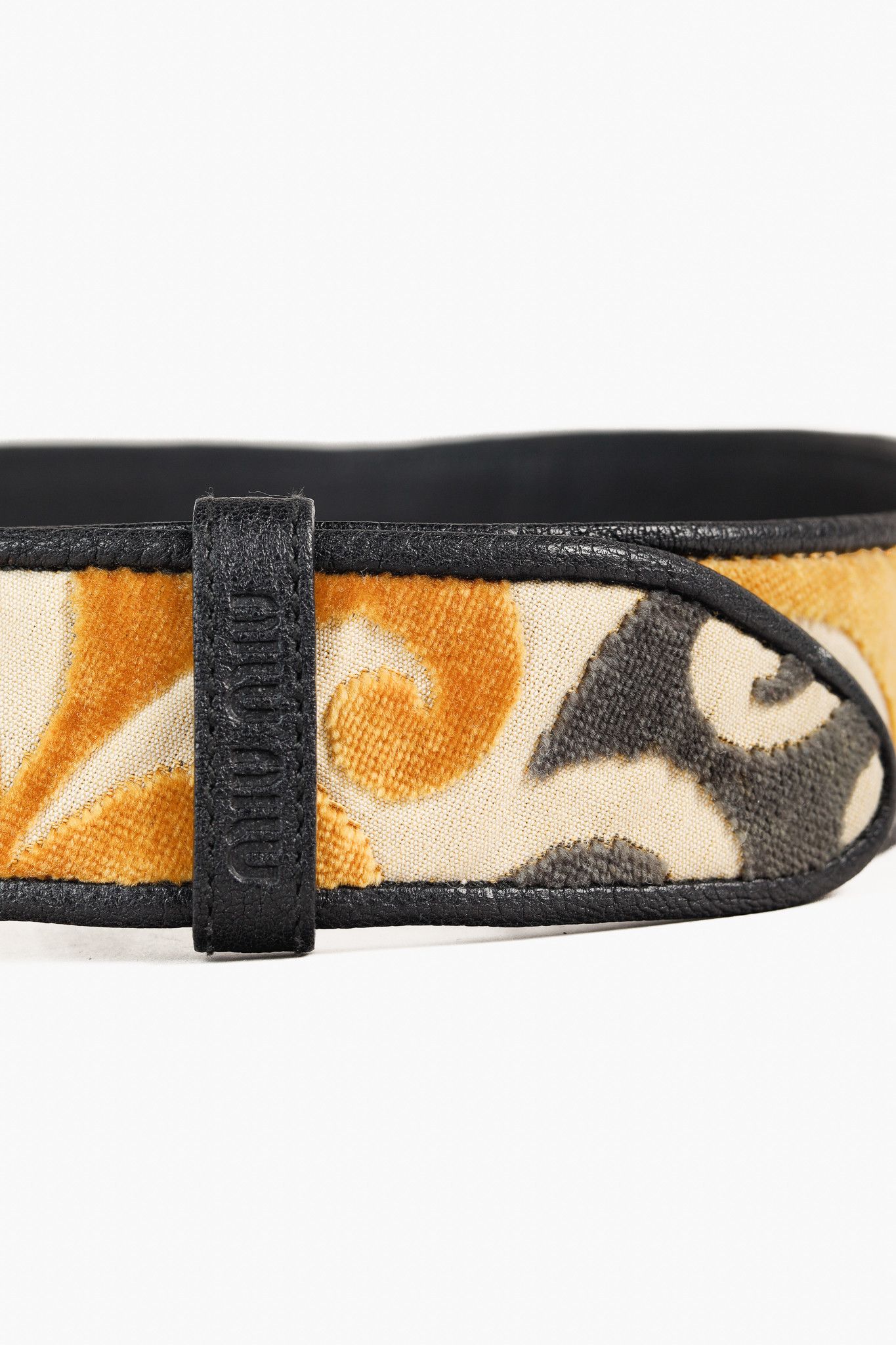 Miu Miu Miu Miu Burn Out Velvet Brocade Belt With Studded Buckle Size ONE SIZE - 4 Thumbnail