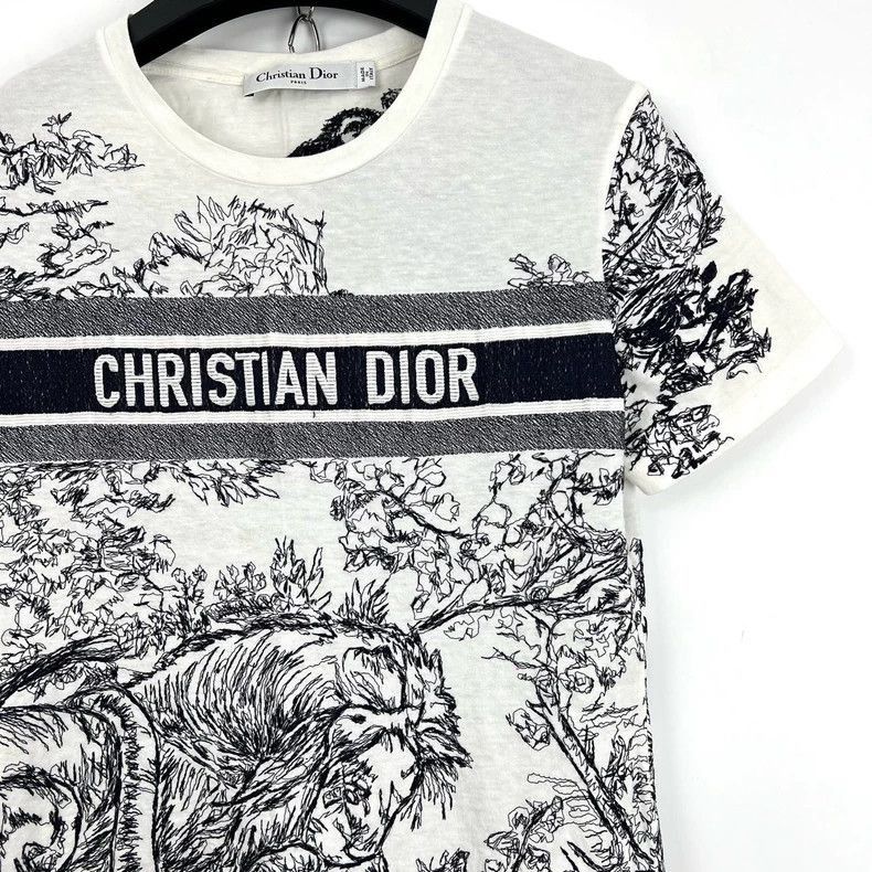 Dior Dior Jungle Animal Print Short Sleeve T-2505 Size XS / US 0-2 / IT 36-38 - 5 Thumbnail