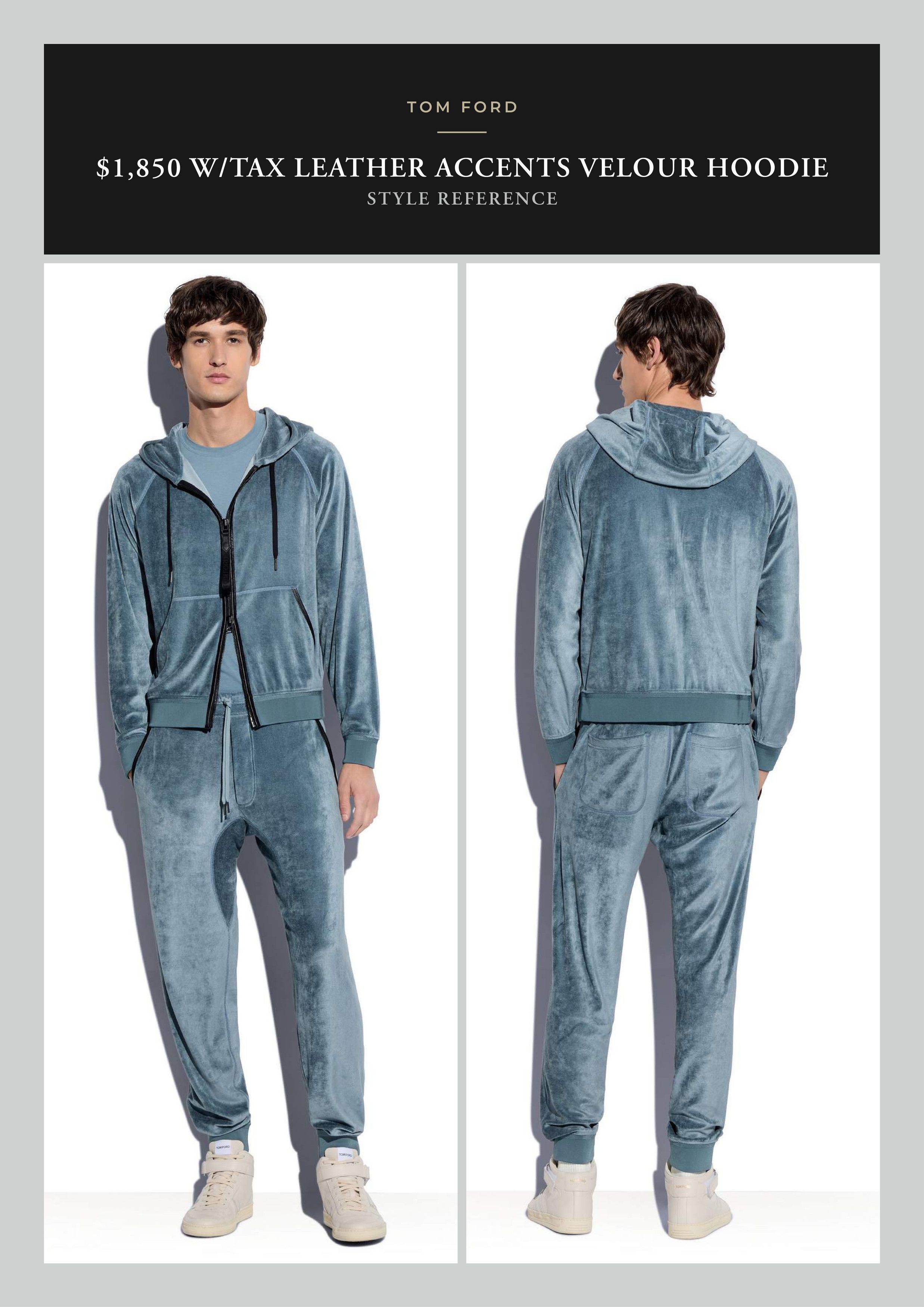 Tom Ford Best Dressed $1,850 w/Tax Leather Accents Double Zip Hoodie Size US M / EU 48-50 / 2 - 8 Thumbnail