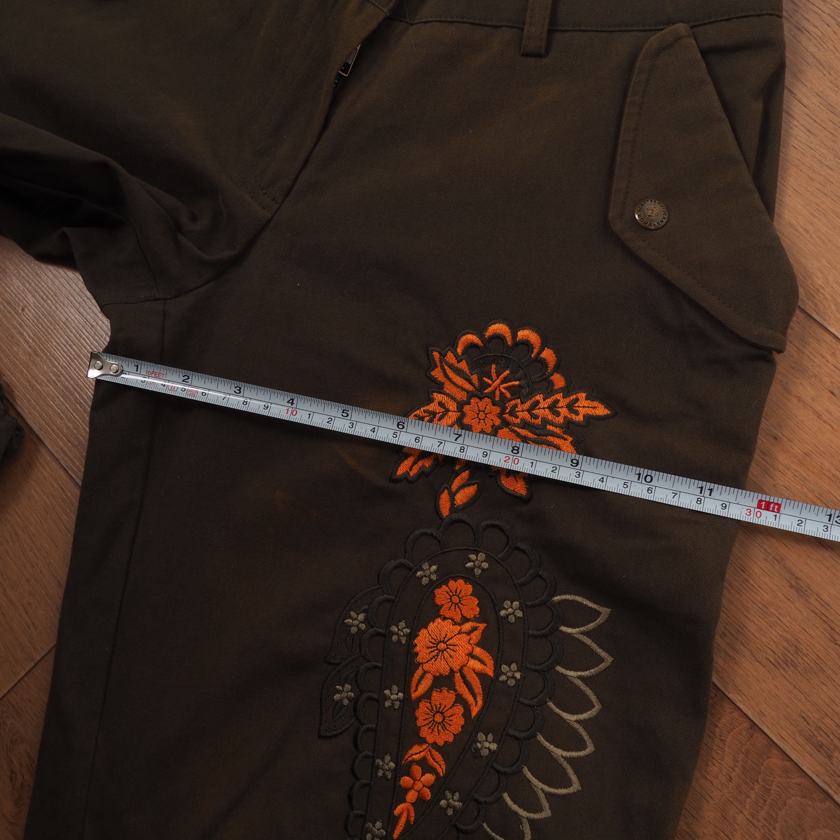 Fendi × Vintage FENDI Sexy Army Vintage Embroidery Cargo Trousers Pants Size 27" / US 4 / IT 40 - 12 Thumbnail