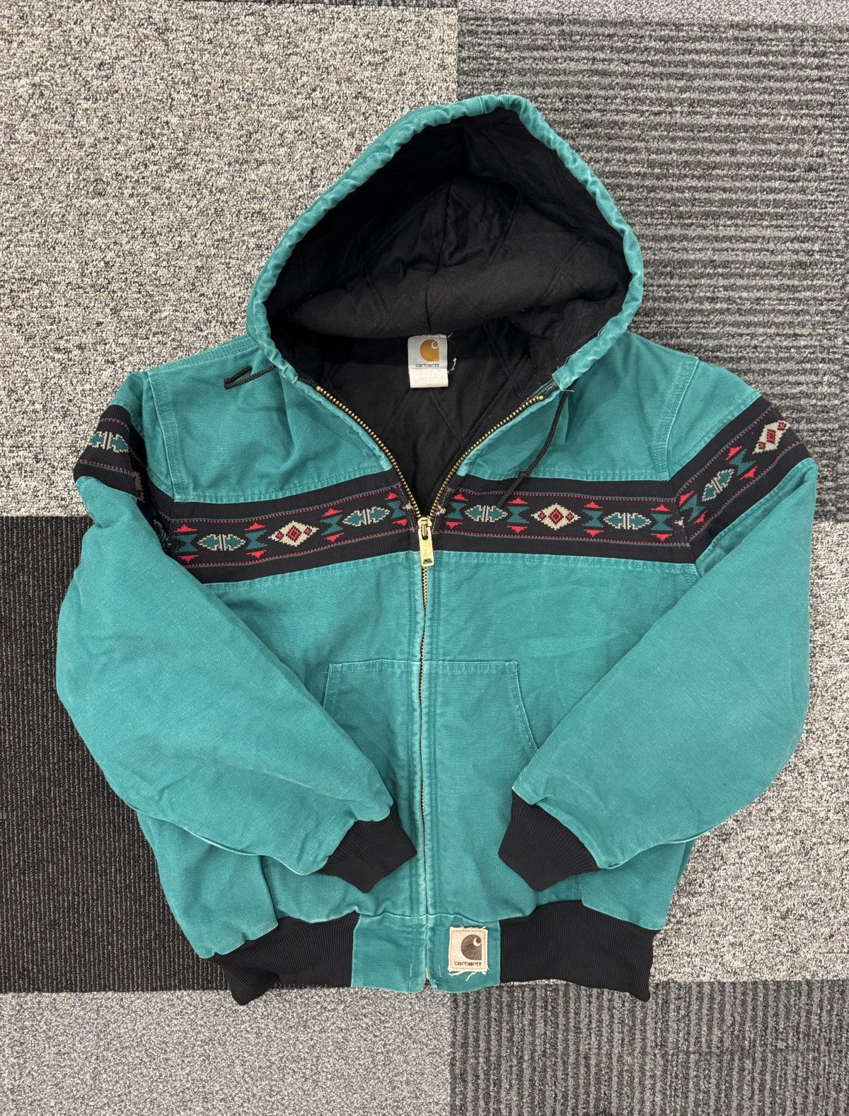 Carhartt Carhartt Active Jacket J79 aqua aztec usa vintage