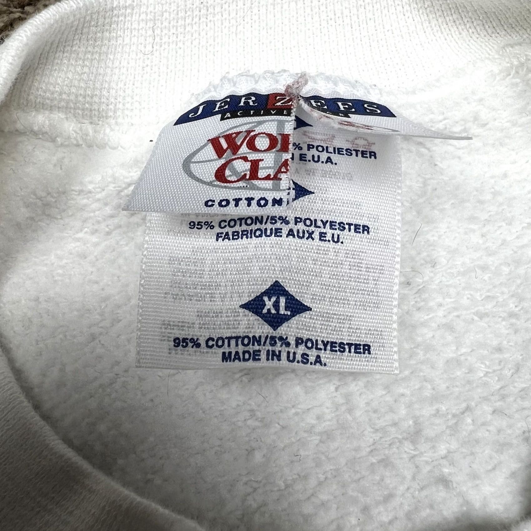 Jerzees VINTAGE Jerzees Sweatshirt Crewneck XL White 90s Abercrombie Graphic Pullover Mens Women Unisex Adults Size US XL / EU 56 / 4 - 2 Thumbnail