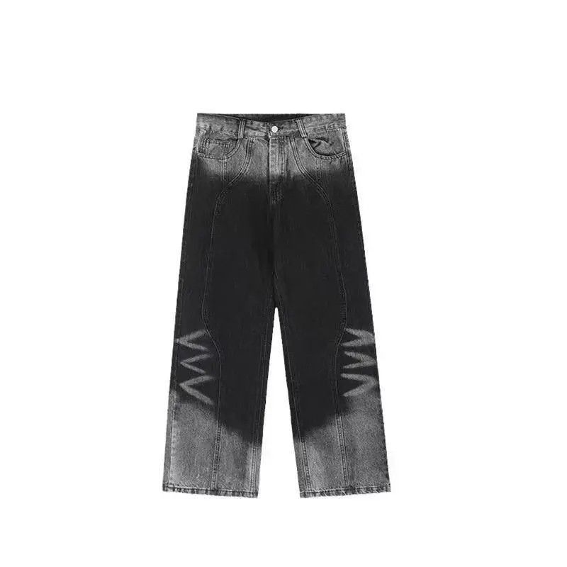 Japanese Brand Hip hop vibe distressed gradient straight leg jeans Size US 30 / EU 46 - 4 Thumbnail