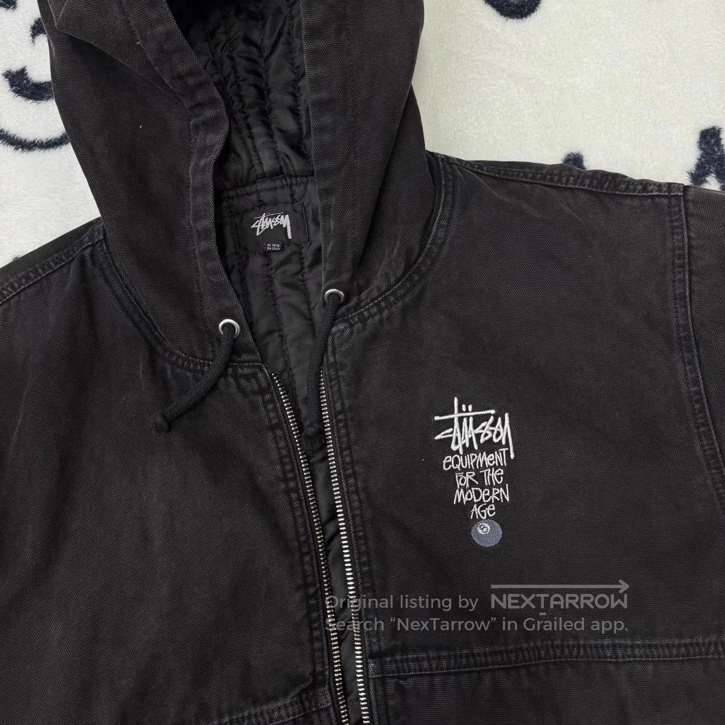 Stussy Black Hooded Zip. Size US XL / EU 56 / 4 - 4 Thumbnail