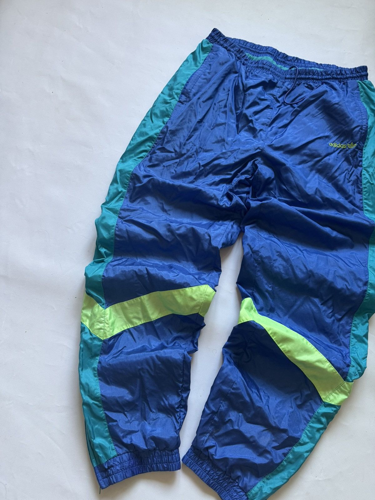 Adidas Vintage 90s Adidas Nylon Tracksuit Blue Teal Y2K Size US XL / EU 56 / 4 - 9 Thumbnail