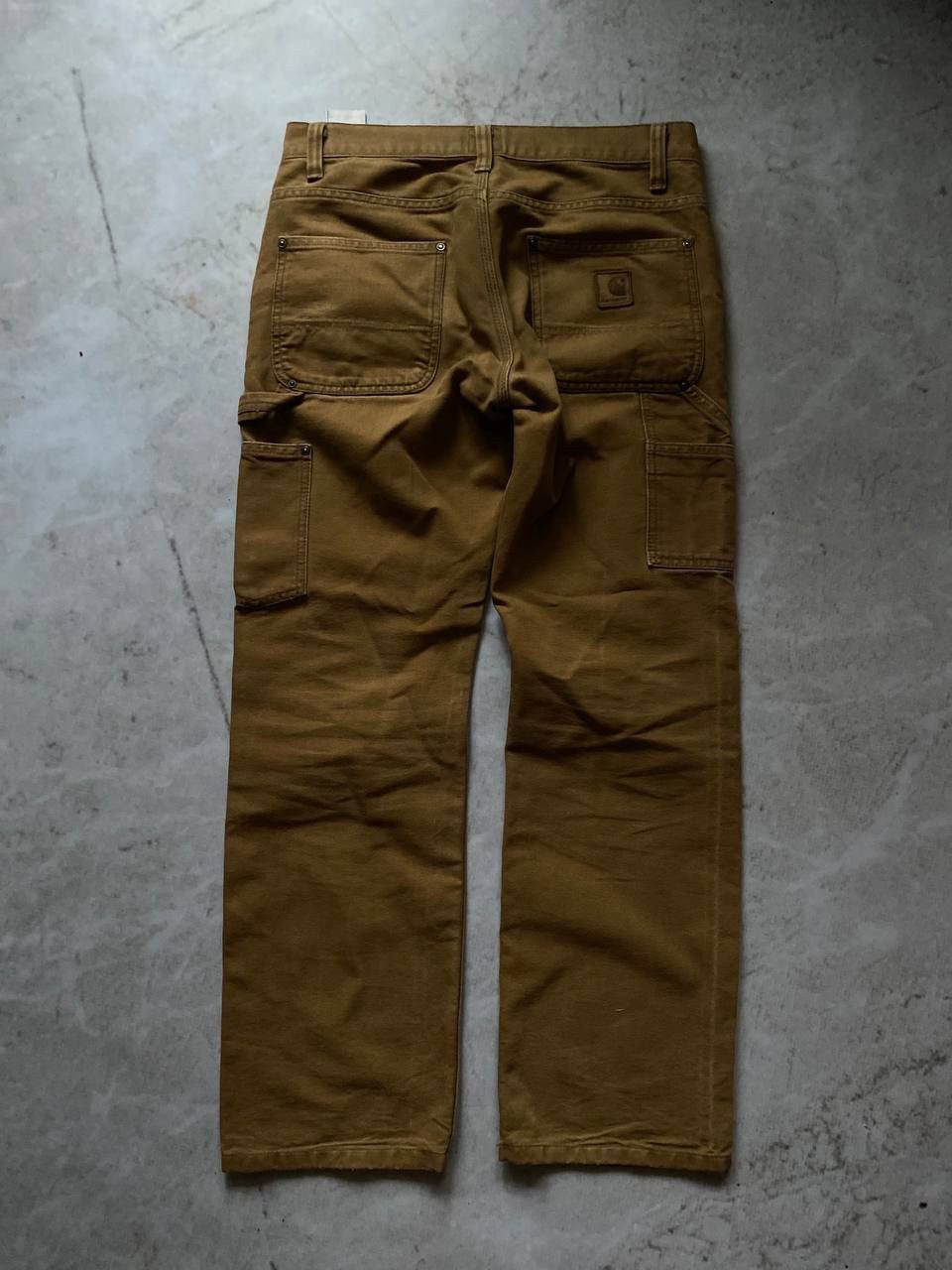 Carhartt × Vintage RARE Vintage 90s Carhartt Brown Denim Carpenter Pants Hype Size US 29 - 2 Thumbnail