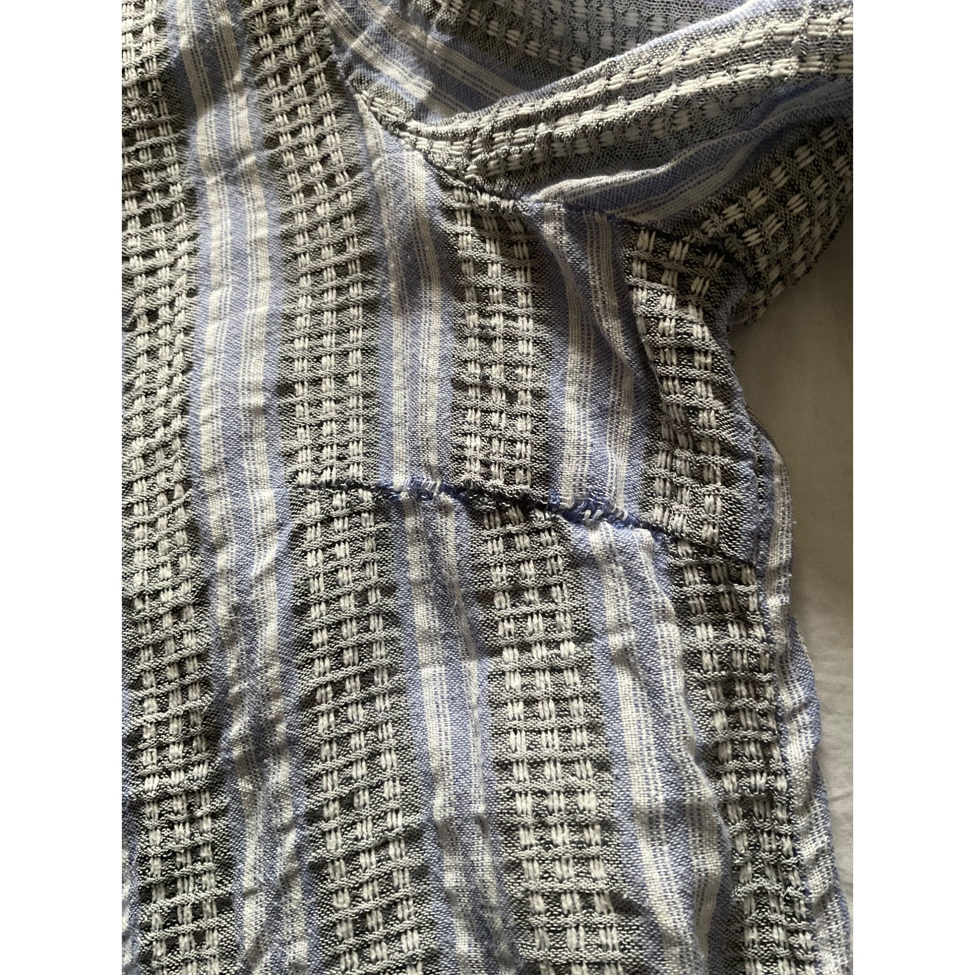 Zimmermann Zimmermann cotton linen blue black stripe waffles buttons sh Size M / US 6-8 / IT 42-44 - 5 Thumbnail