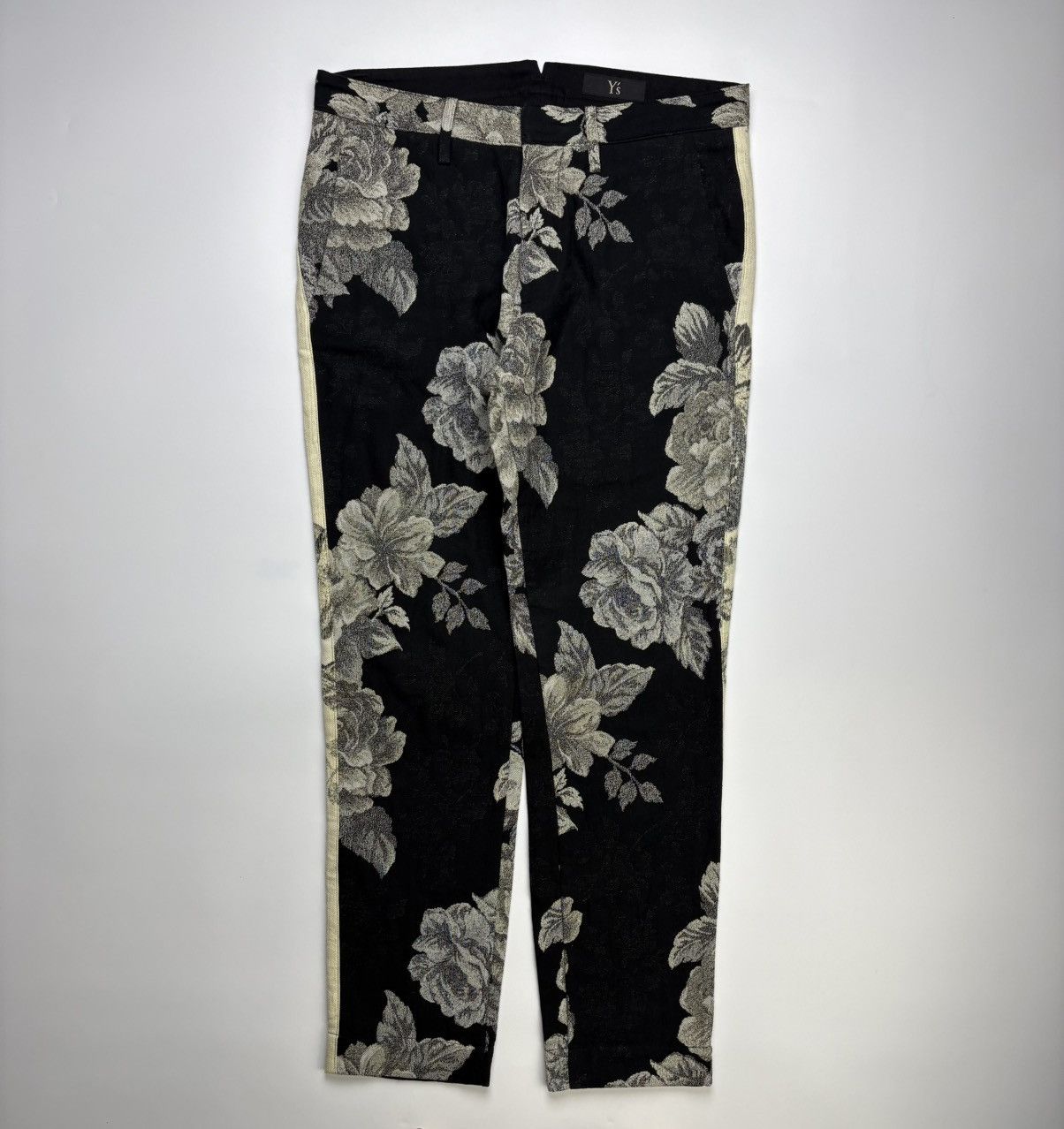 Y's A/W14 Y’s Yohji Yamamoto Cropped Flower Jacquard Side Line Size US 30 / EU 46 - 1 Thumbnail