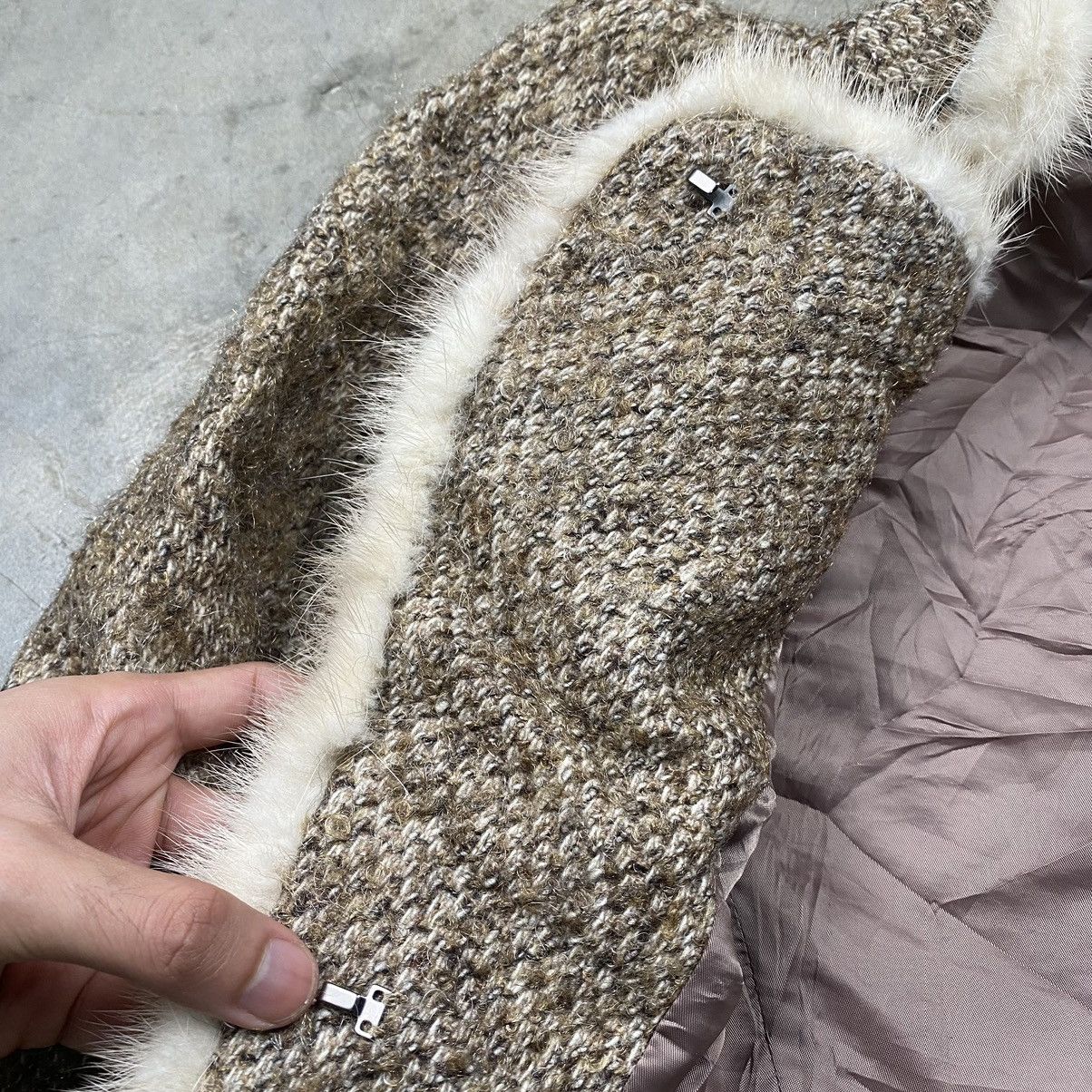 If Six Was Nine × Japanese Brand × Le Grande Bleu (L.G.B.) Rare Wool Faux Fur Gothic Bondage Jacket Size XS / US 0-2 / IT 36-38 - 4 Thumbnail