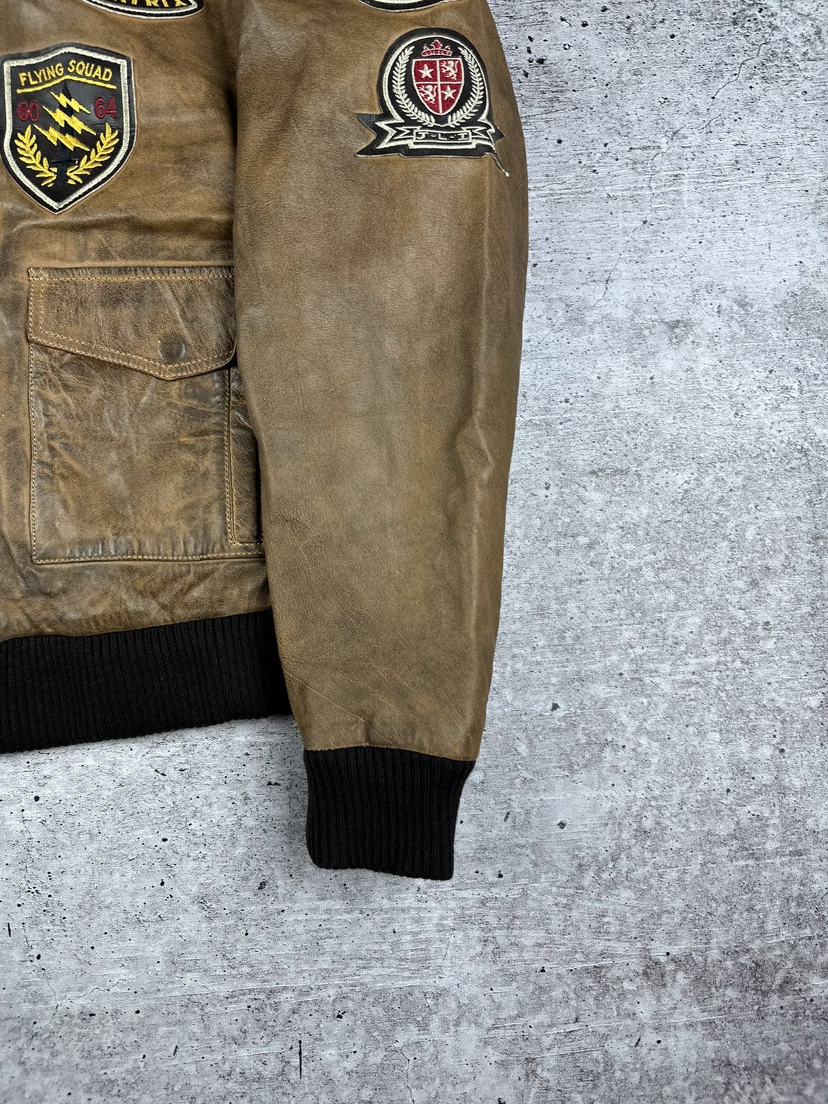 Vintage Vintage Aviatrix Fighter Group Leather Jacket Size US XL / EU 56 / 4 - 4 Thumbnail