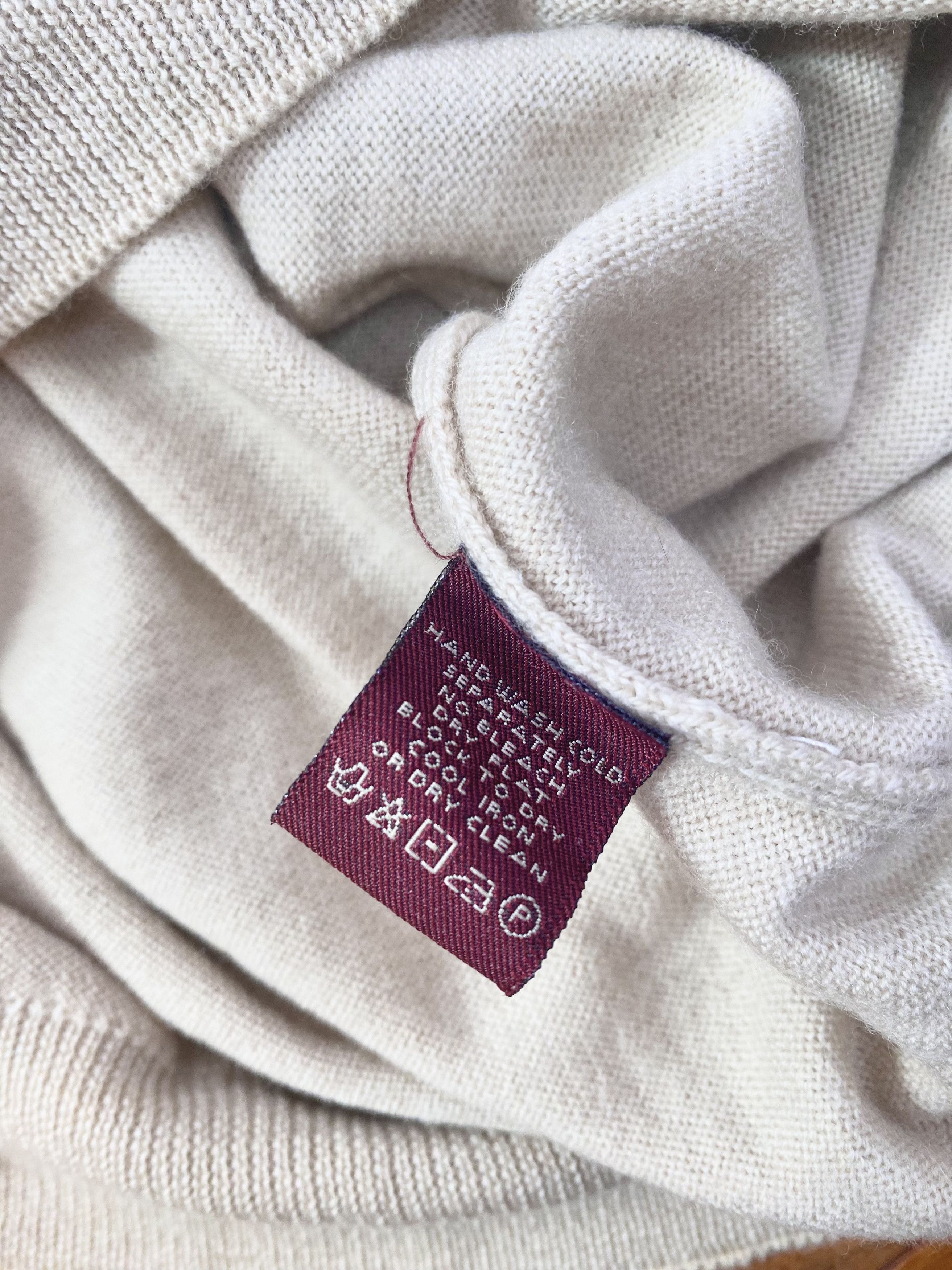 Vintage 100% Merino Wool Beige Sweater - Strada Italy Size US L / EU 52-54 / 3 - 8 Thumbnail
