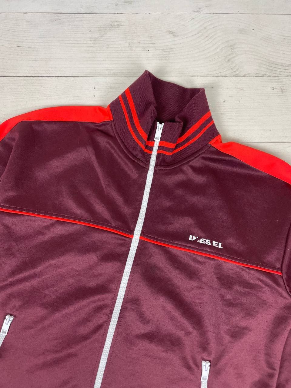 Diesel Vintage Diesel Track Jacket Men Size 2XL Burgundy Size US XXL / EU 58 / 5 - 2 Thumbnail