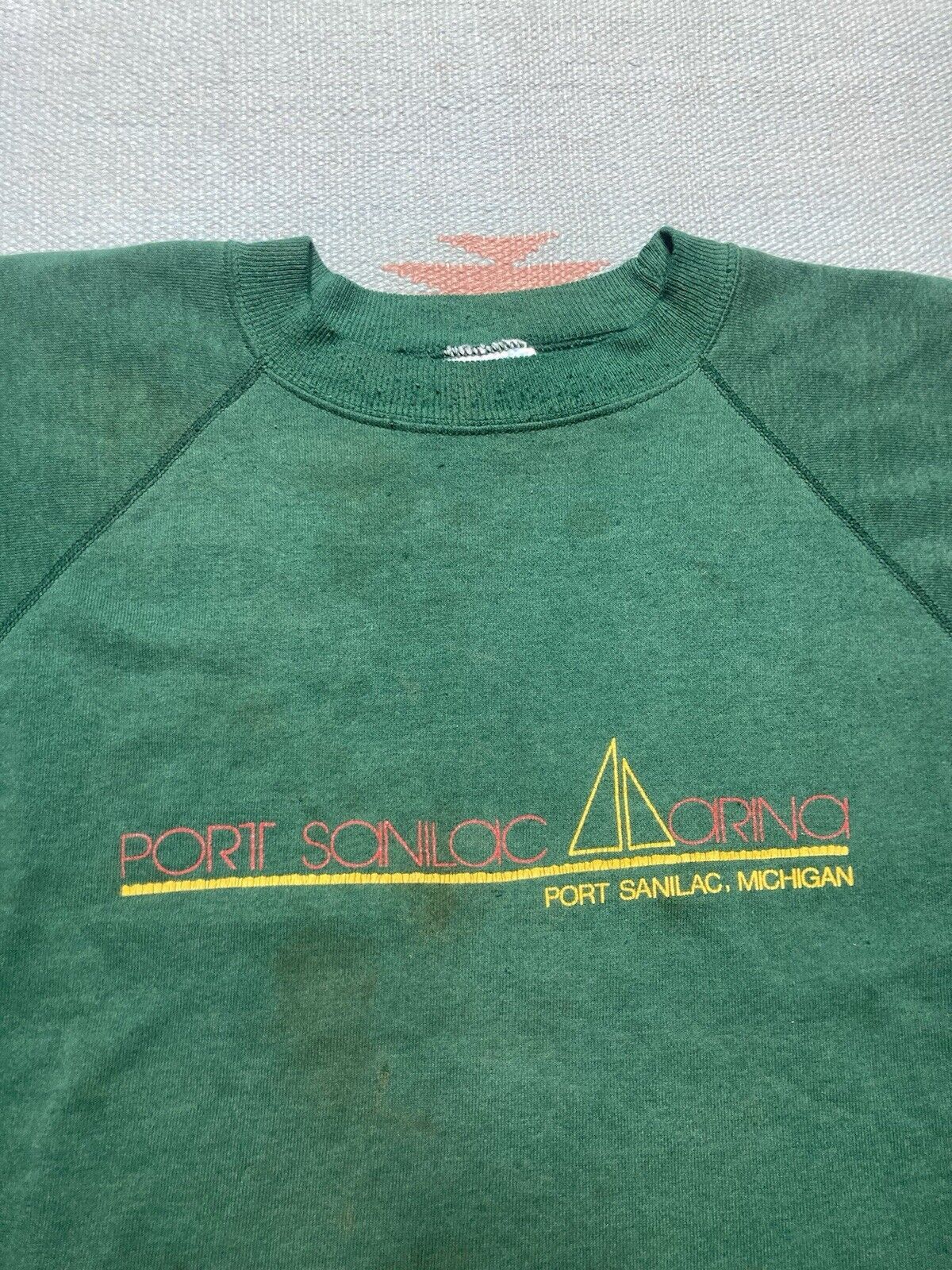 Vintage 80s crewneck sweatshirt port sanilac marina Michigan lake L Size US L / EU 52-54 / 3 - 6 Thumbnail