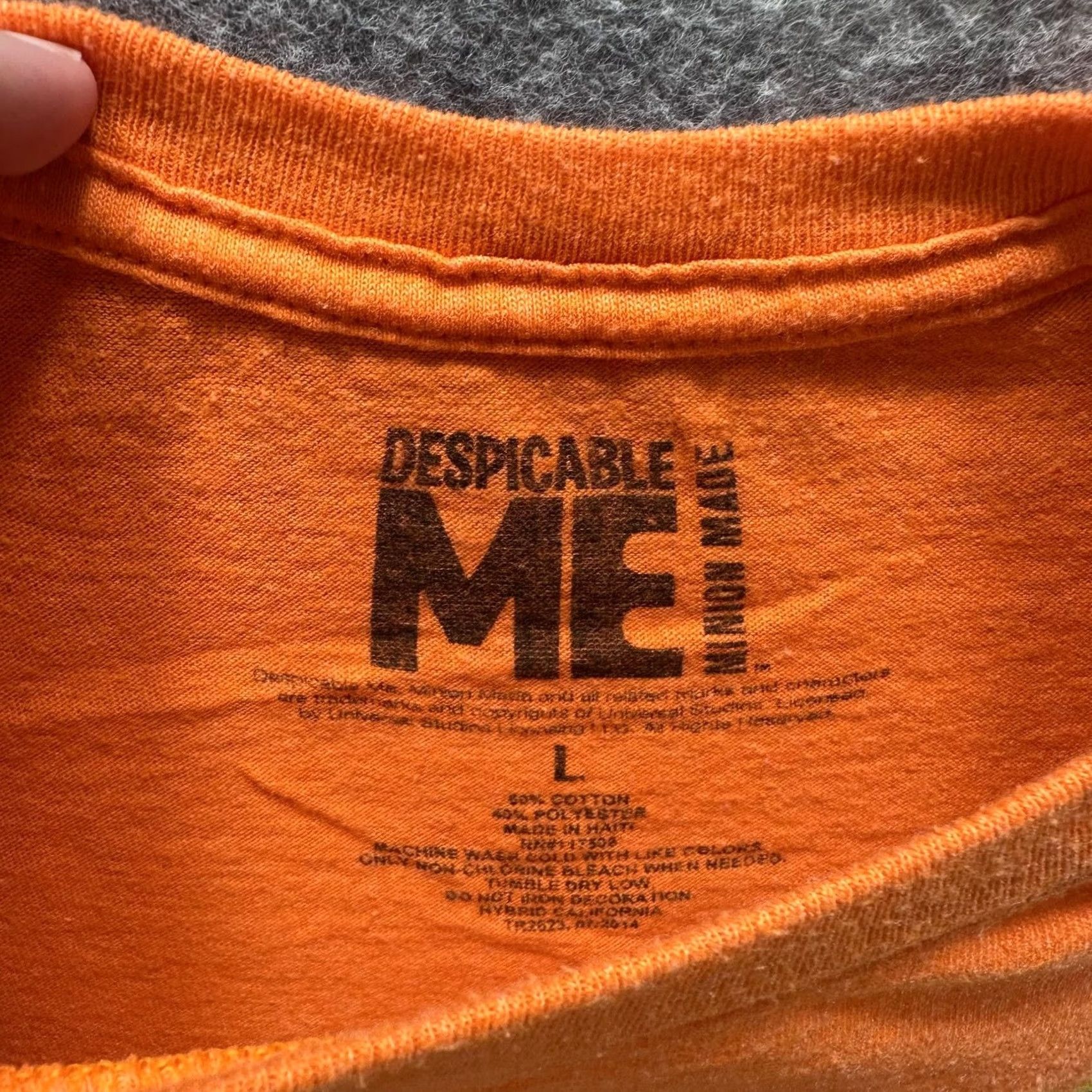 Vintage Despicable Me Shirt Mens L Orange Minions Graphic Crewneck Cotton Polyester Size US L / EU 52-54 / 3 - 3 Thumbnail