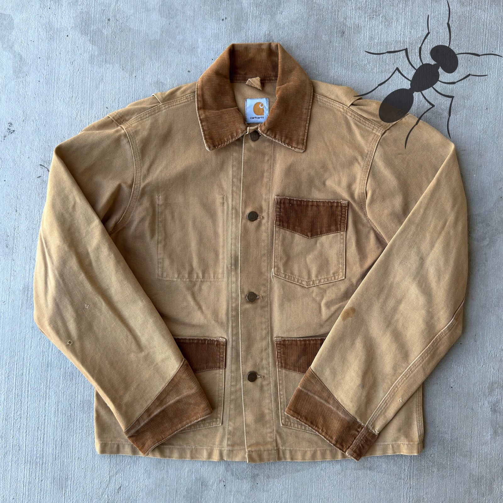 Carhartt × Vintage Carhartt brown button up chore work wear jacket Size US M / EU 48-50 / 2 - 1 Thumbnail