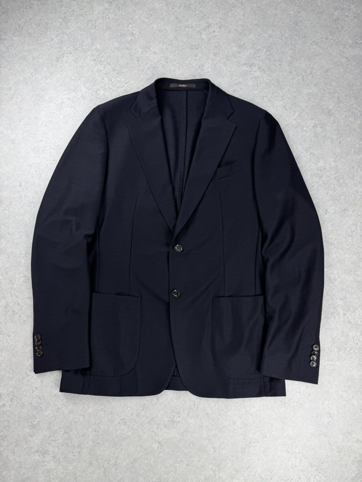 Other Windsor Navy Wool Blazer Reda Active Travel Jacket Size 102 Size US L / EU 52-54 / 3 - 1 Thumbnail