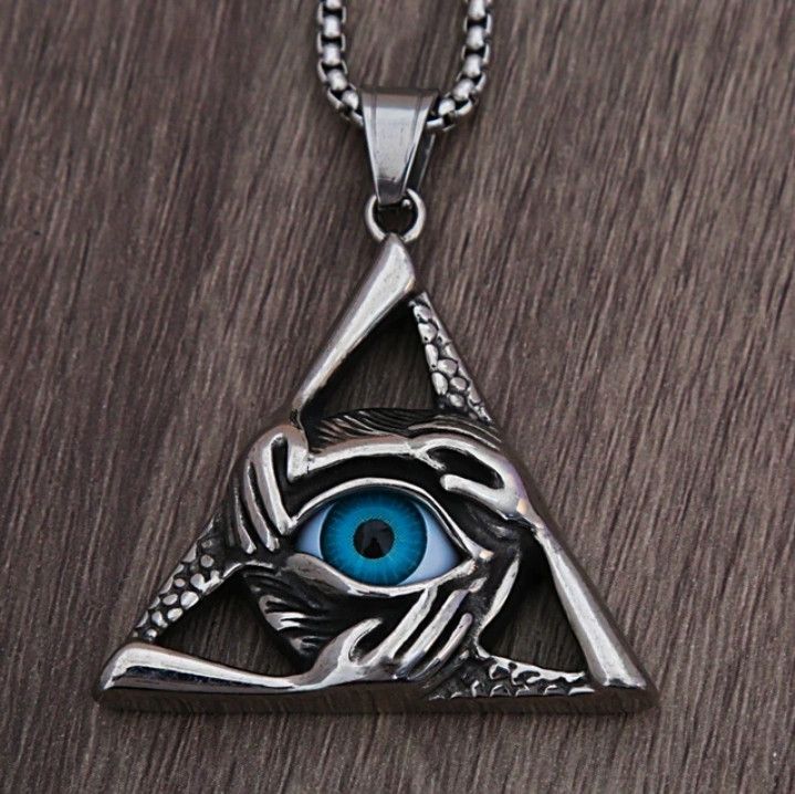 Jewelry Eye Hands Necklace Punk Chain Size ONE SIZE - 5 Thumbnail
