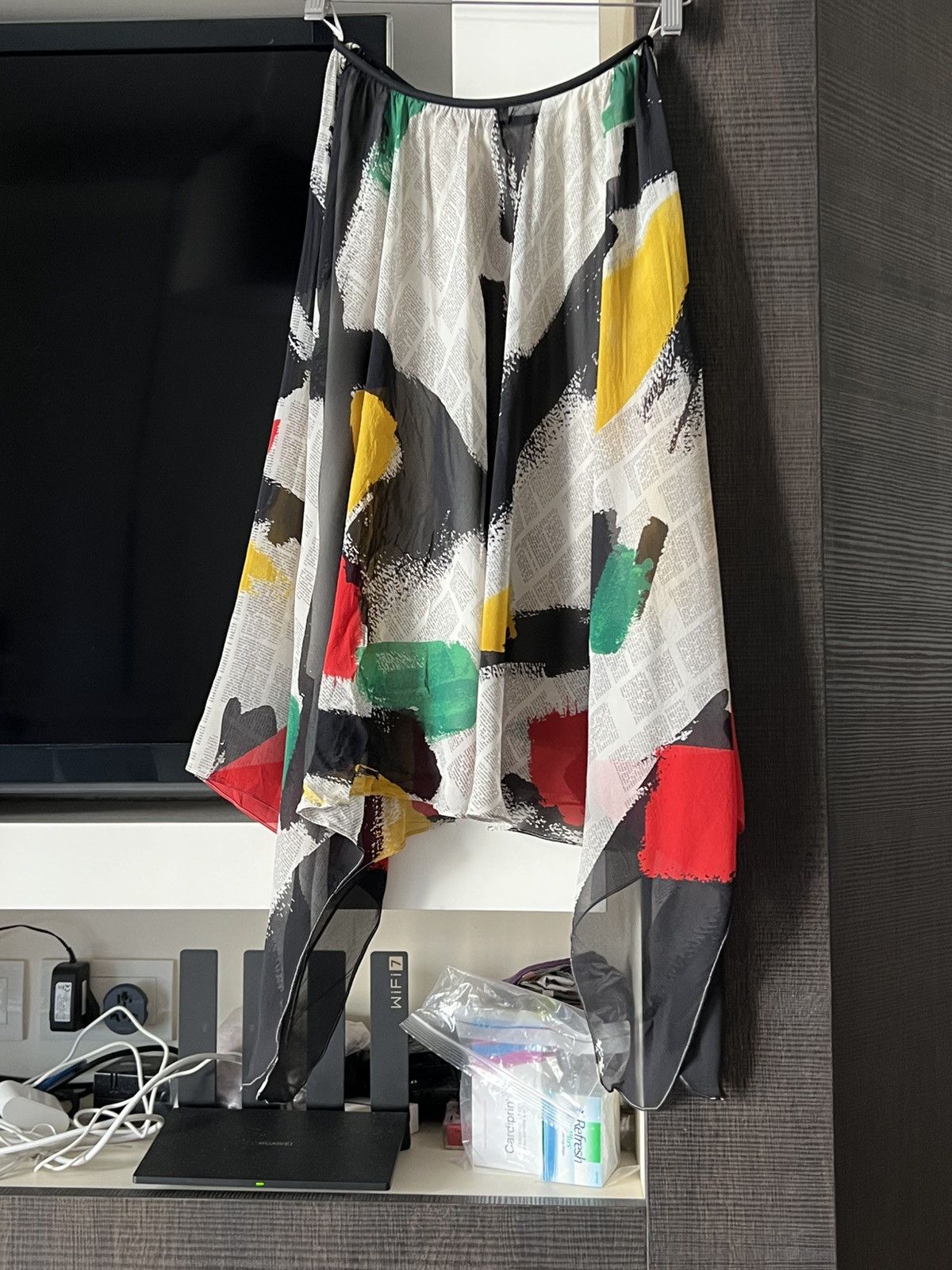 Celine Celine Phoebe Philo SS14 Brushstroke Sheer Silk Skirt Size 27" / US 4 / IT 40 - 3 Thumbnail