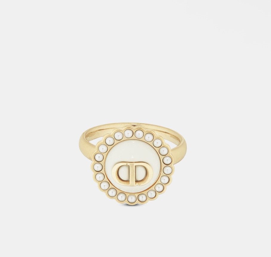 Dior Dior PETIT CD BAROQUE RING Gold-Finish Metal Size ONE SIZE - 3 Thumbnail