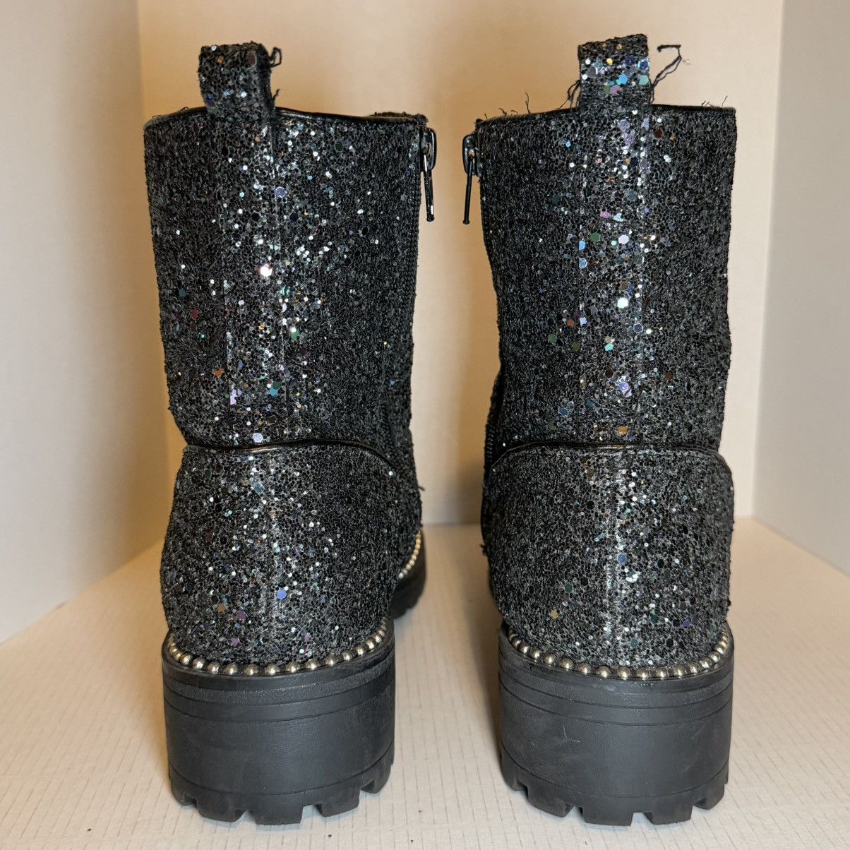 Other Portland Boot Company Combat Boots Women’s 8M Black Glitter Size US 8 / IT 38 - 9 Thumbnail