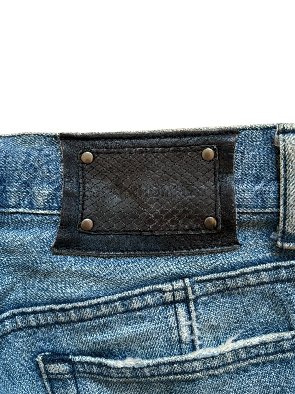 5351 POUR LES HOMMES Vintage / Y2K 5351 Poure Les Hommes Mud Wash Flare Jeans Size US 32 / EU 48 - 13 Thumbnail