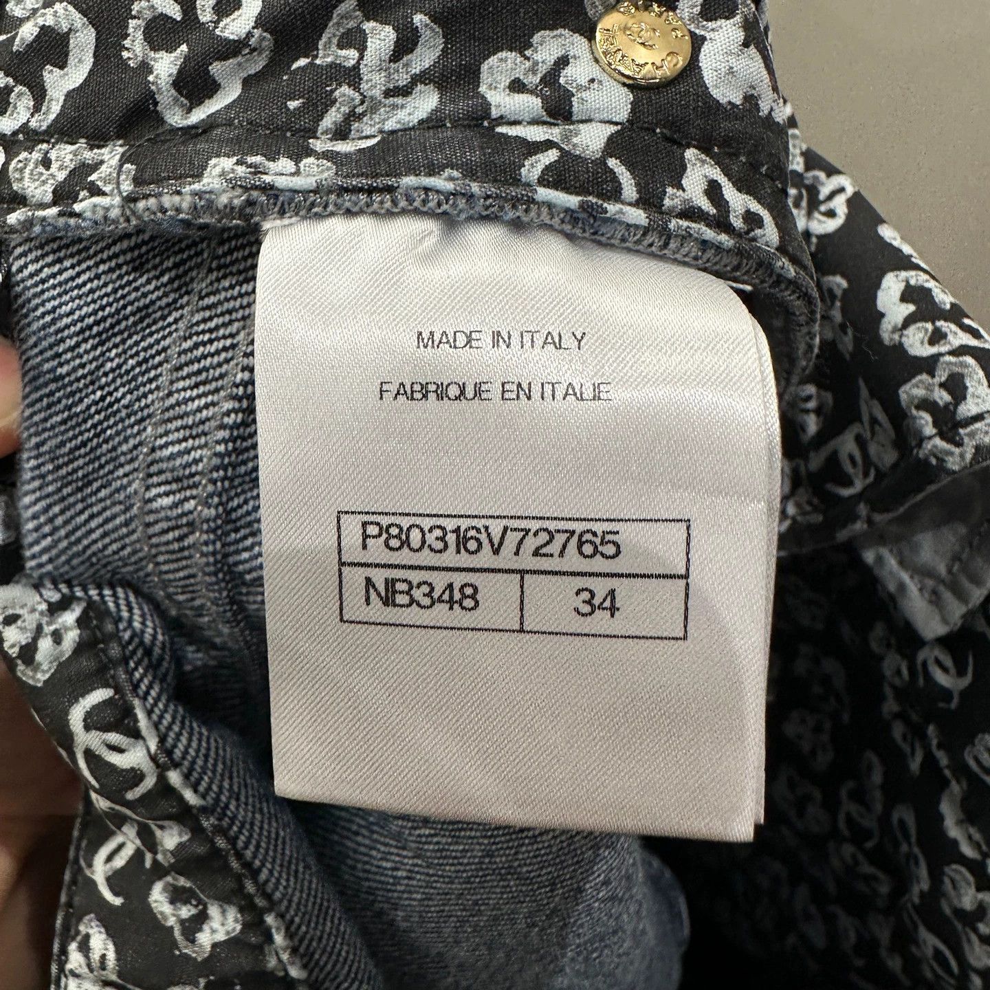 Chanel Chanel may654 25B Logo Cotton Jeans 34 Size 25" / US 0 / IT 36 - 4 Thumbnail