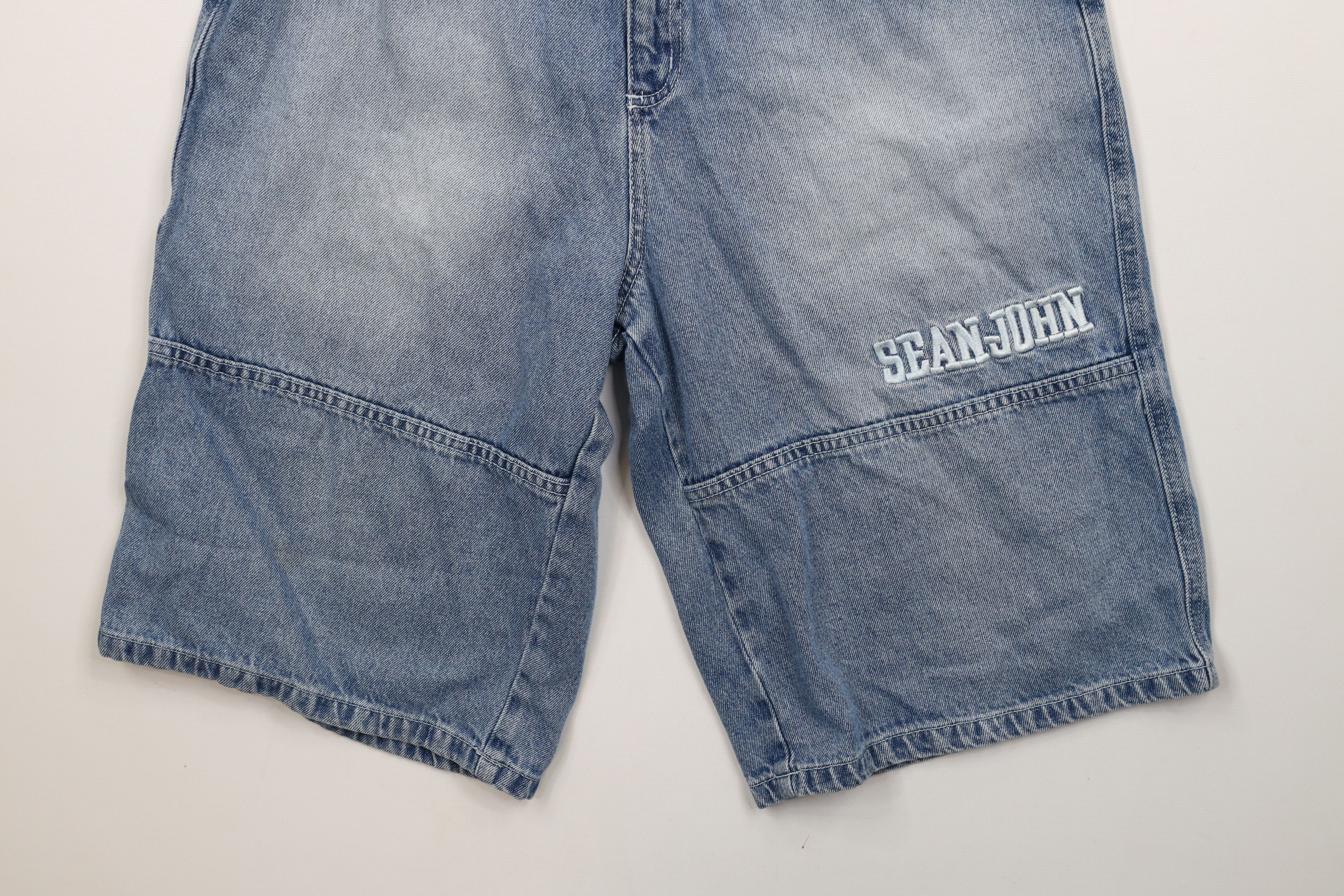 Vintage Vintage 90s Y2K Sean John Baggy Fit Denim Jean Shorts Size US 30 / EU 46 - 4 Thumbnail
