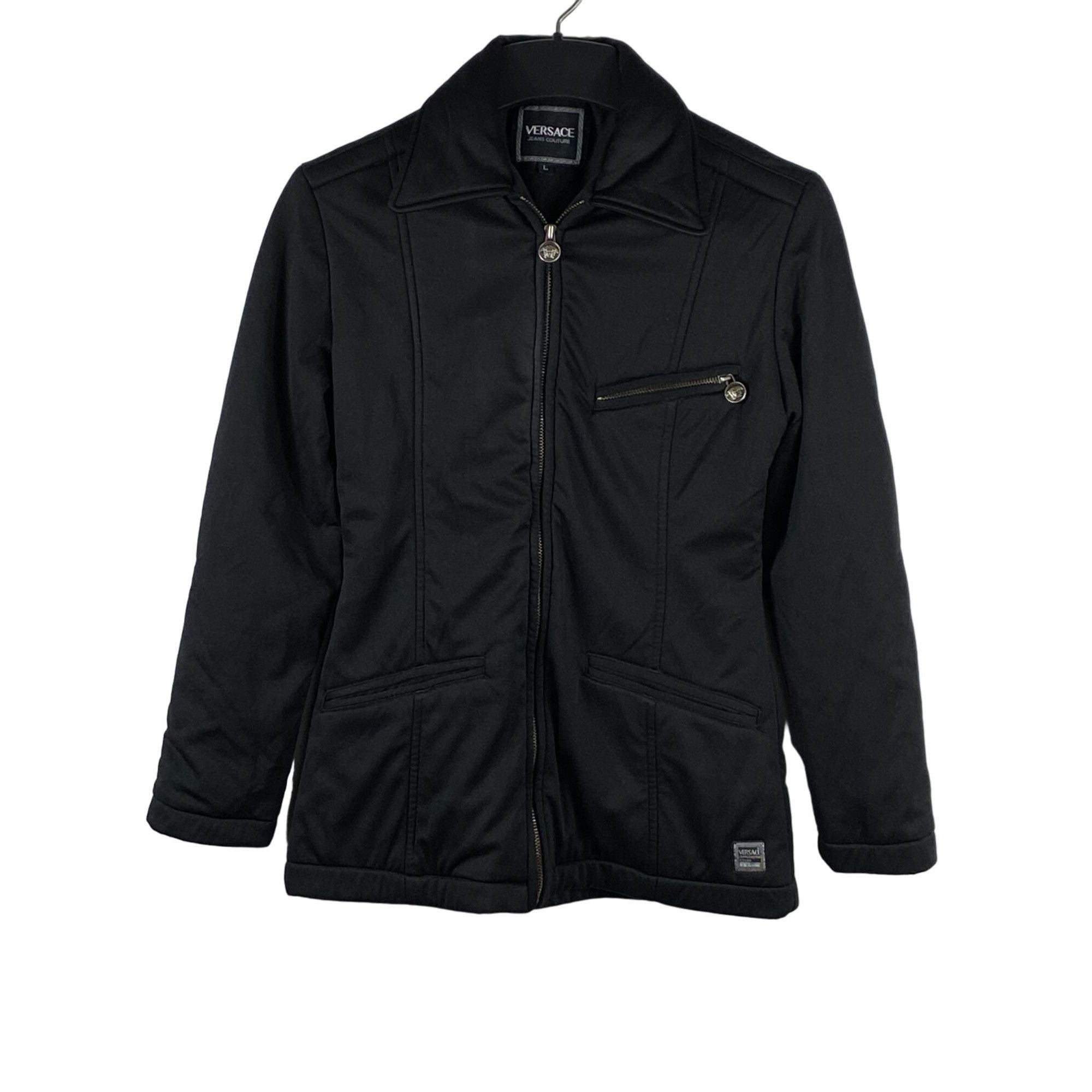 image of Versace Jeans Couture Full Zip Soft Shell Jacket Black Women (Size Large)
