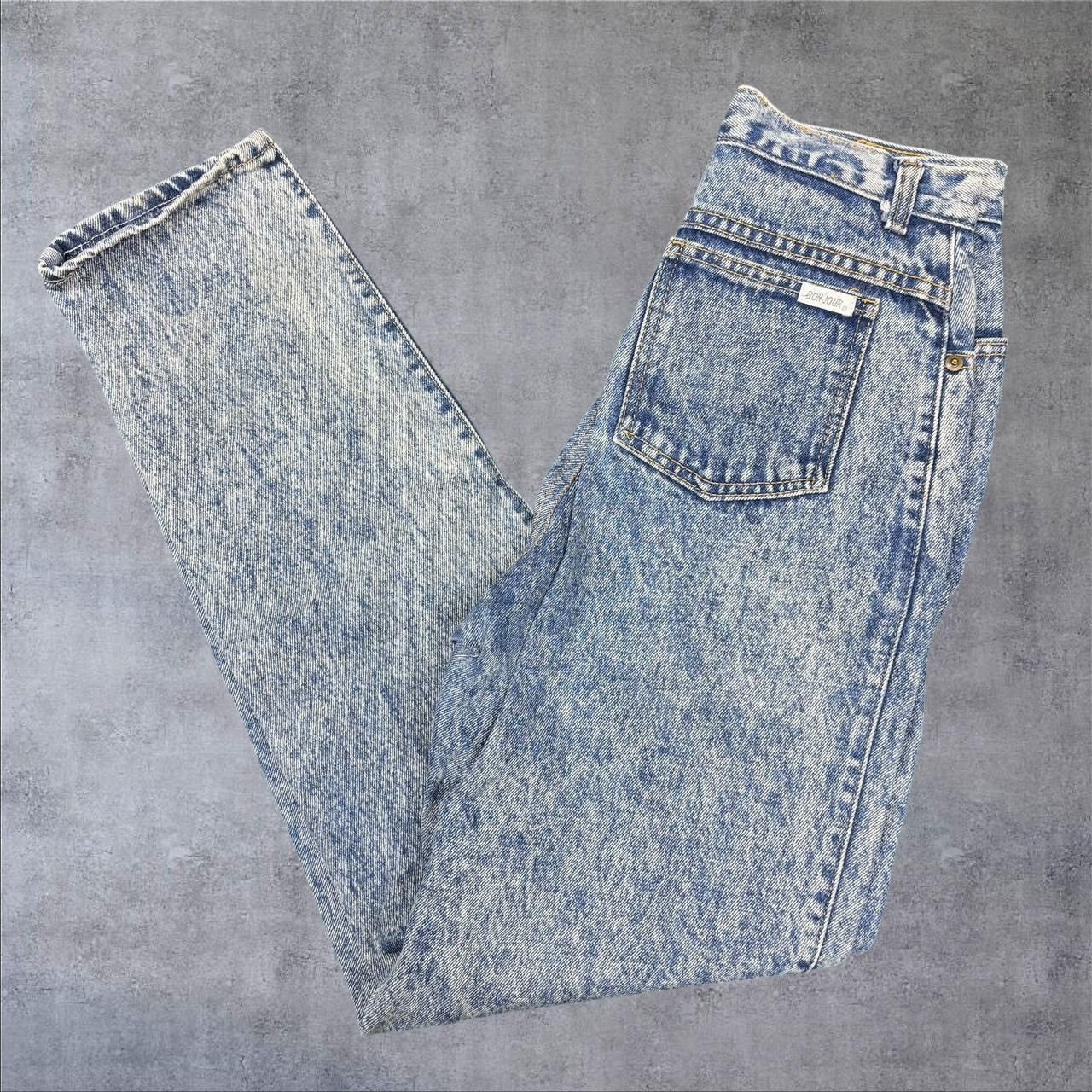 Vintage 1980s High-Waisted Acid Wash Jeans Size 26" / US 2 / IT 38 - 1 Thumbnail