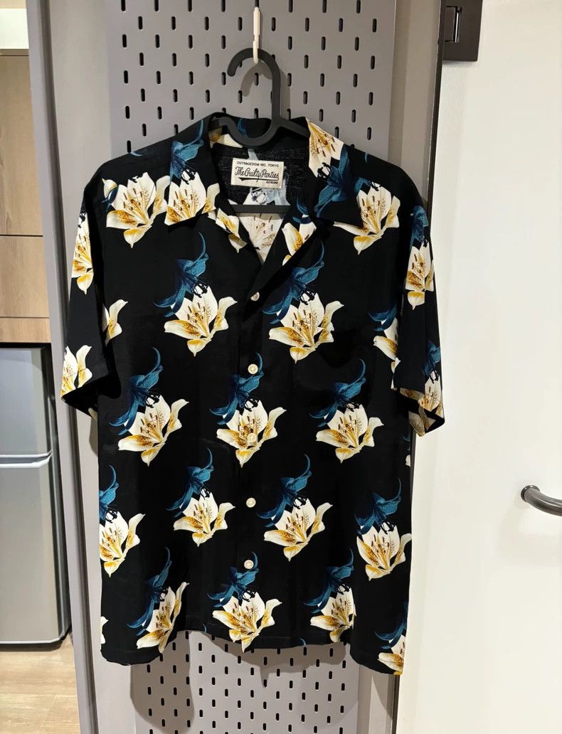 Wacko Maria wacko maria Black and blue short-sleeved shirt 2503-Nextarr Size US M / EU 48-50 / 2 - 1 Thumbnail