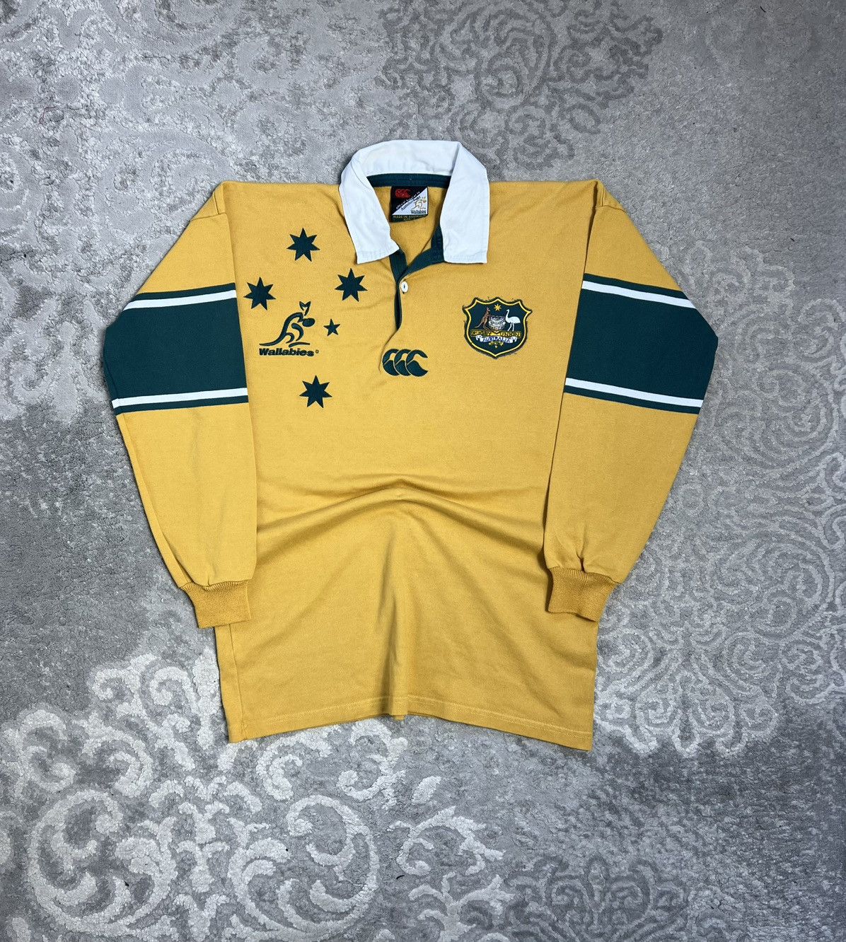 Canterbury of New Zealand Rare Jersey Canterbury Australia Wallabies Rugby Vintage 90s Size US L / EU 52-54 / 3 - 1 Thumbnail