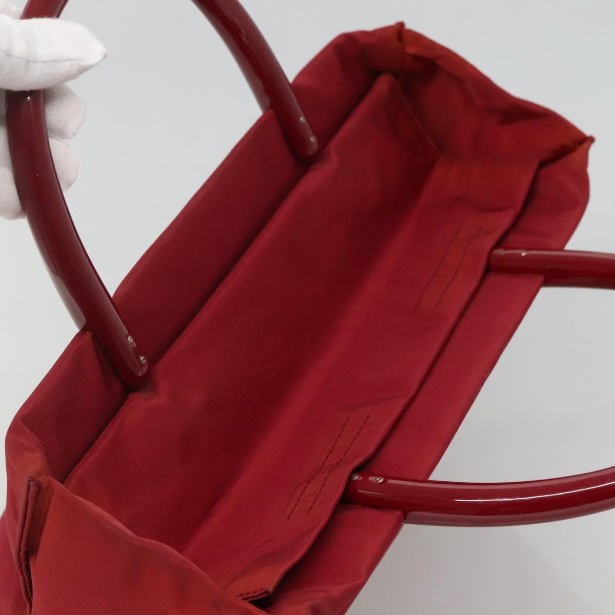 Prada PRADA Tote Bag Nylon Red Silver Size ONE SIZE - 6 Thumbnail