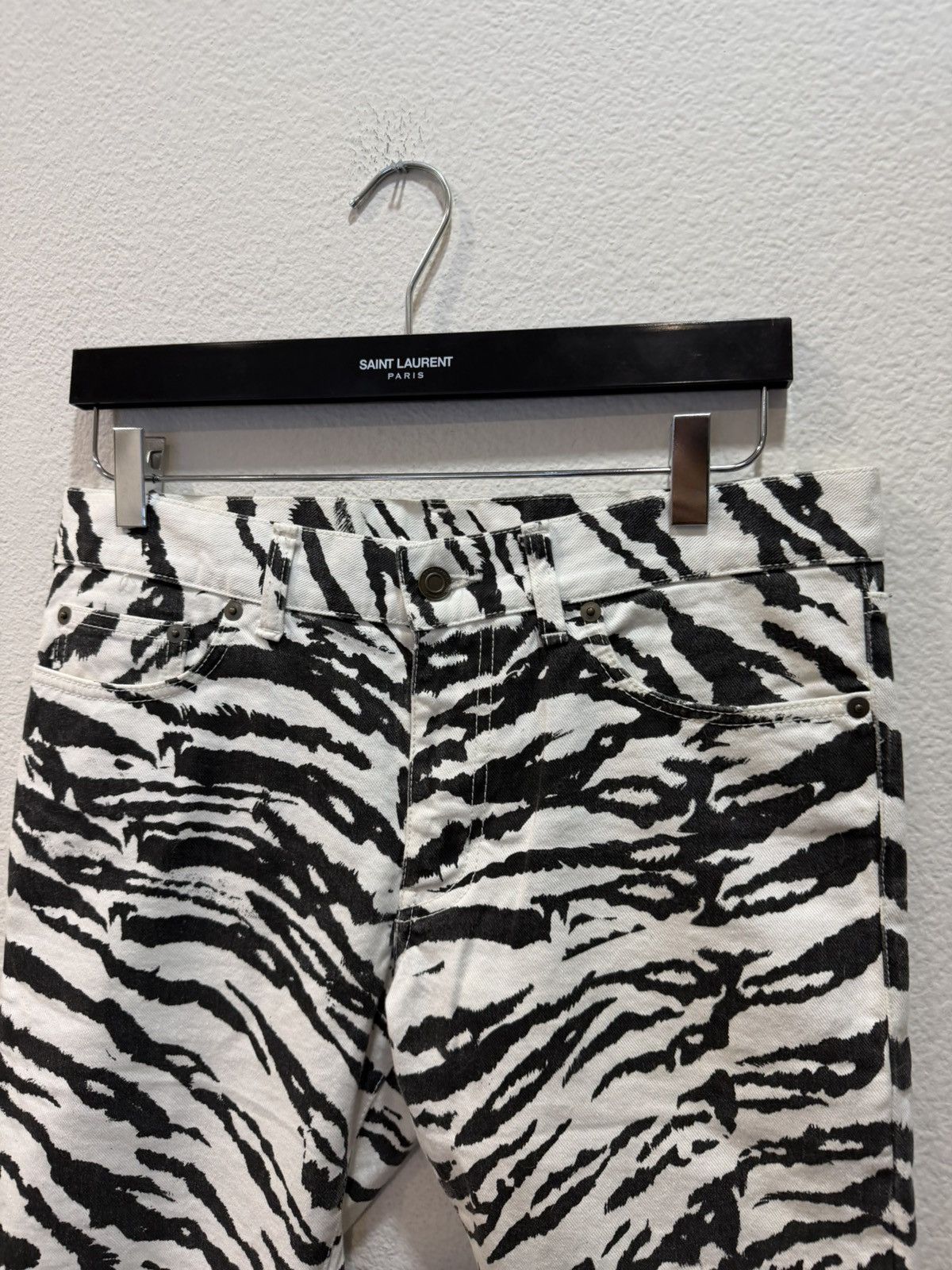 Saint Laurent Paris SS14 Tiger D02 Denim Jeans 30 Size US 31 - 2 Thumbnail