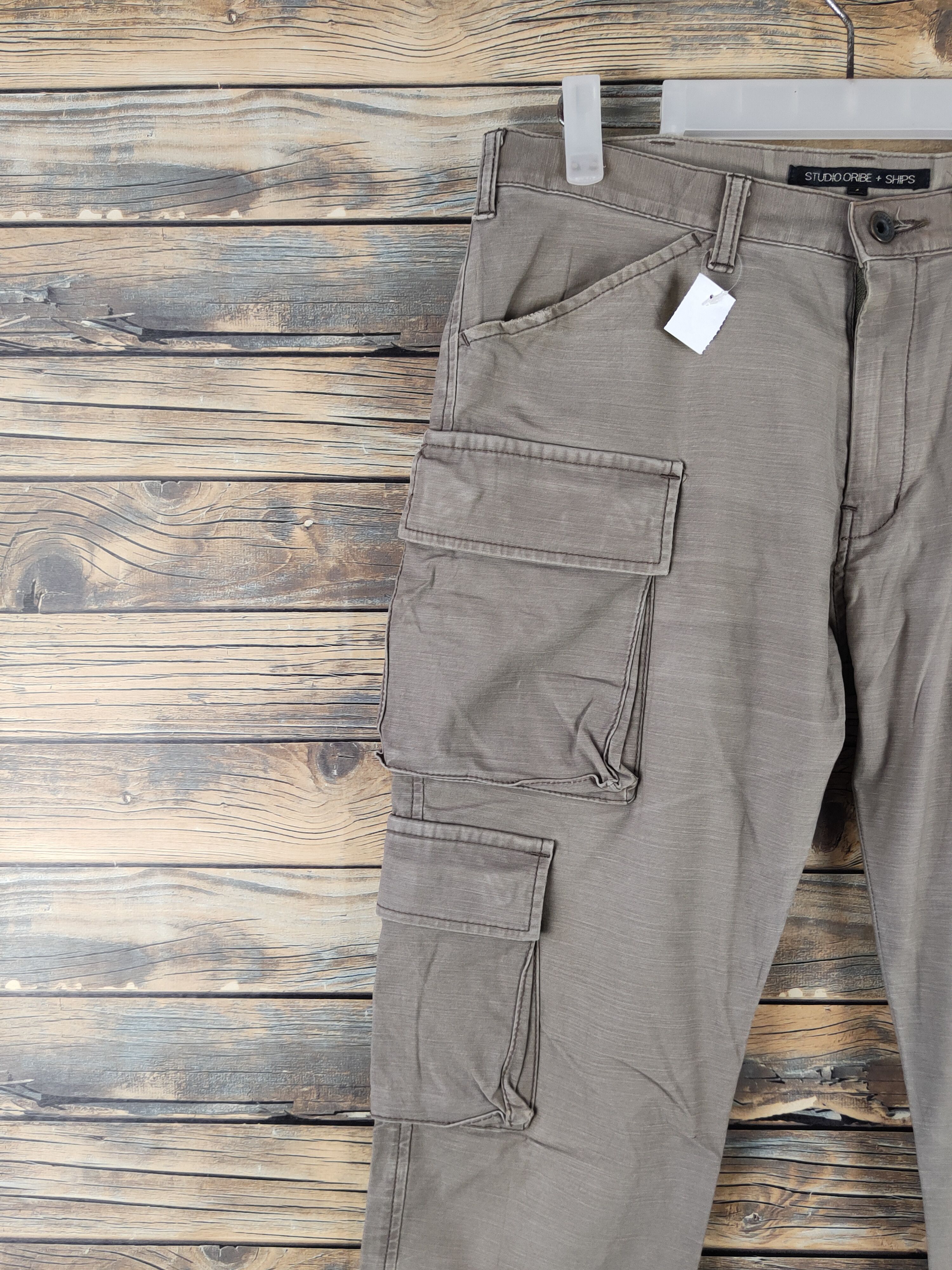 SHIPS DL Studio Oribe Olive Multipocket Cargo Pants #1940 Size US 30 / EU 46 - 3 Thumbnail
