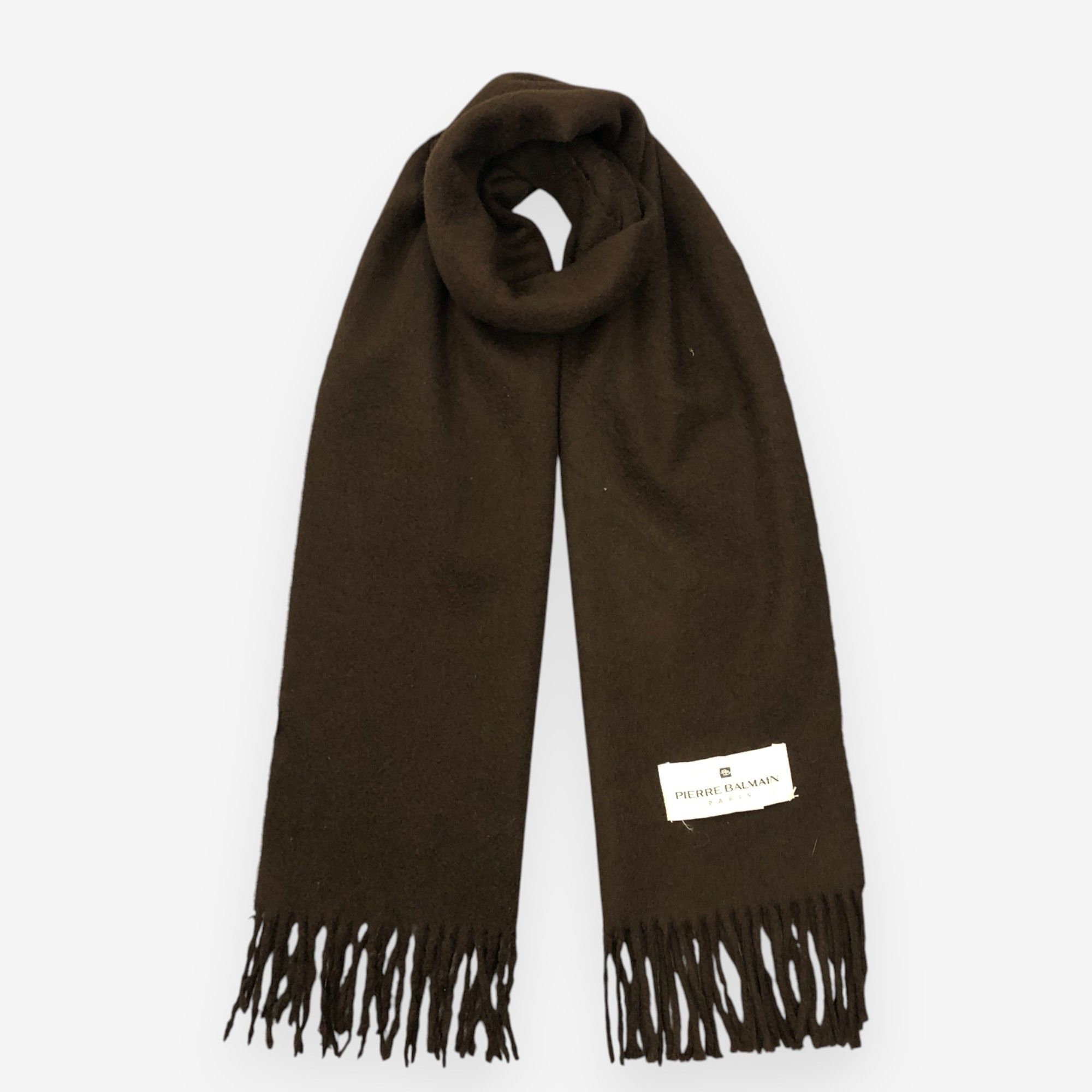 Japanese Brand Vintage Pierre Balmain Scarf Muffler Wool Witner Scarves Size ONE SIZE - 1 Thumbnail